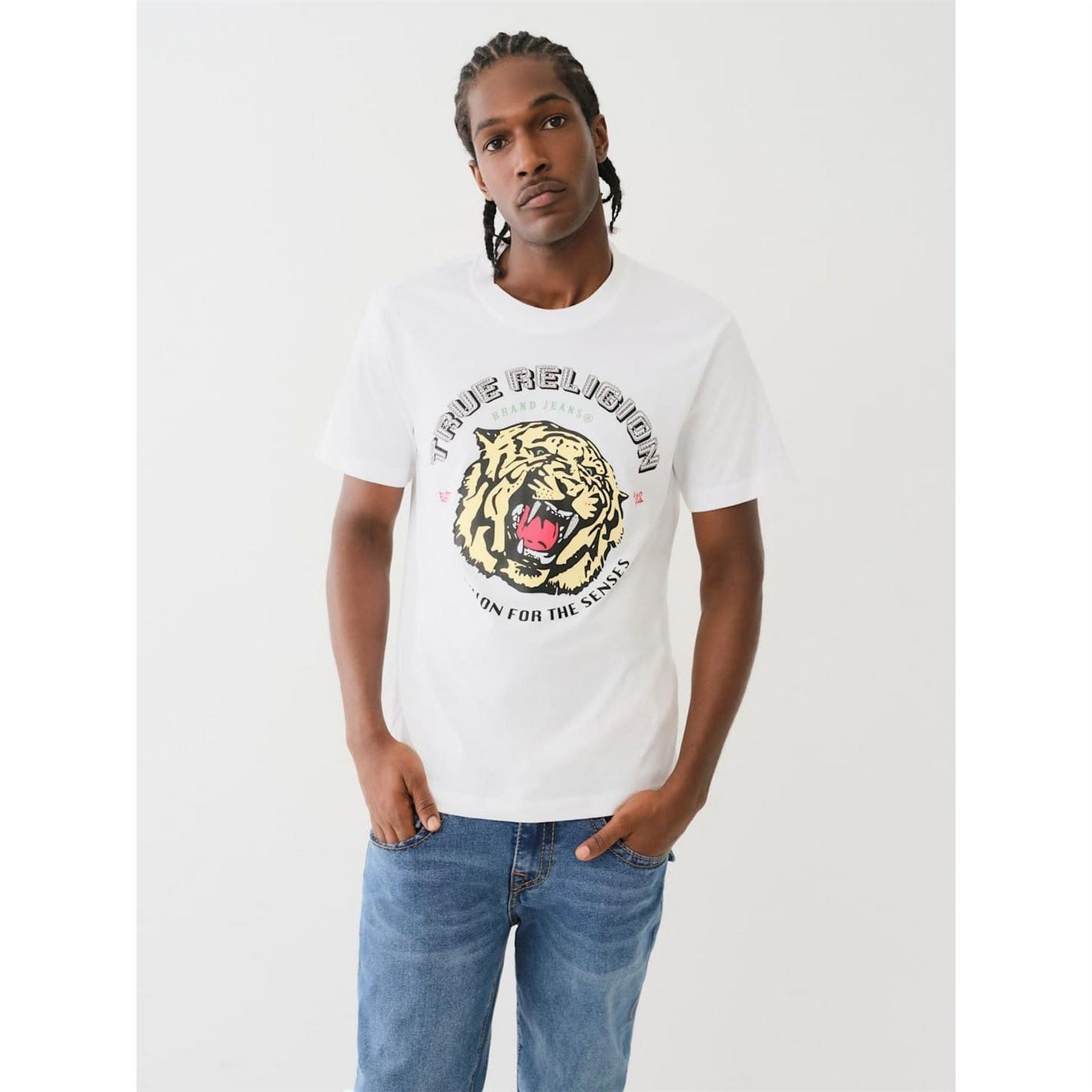 True Religion Regular Fit Crew Neck Short Sleeve T-Shirt