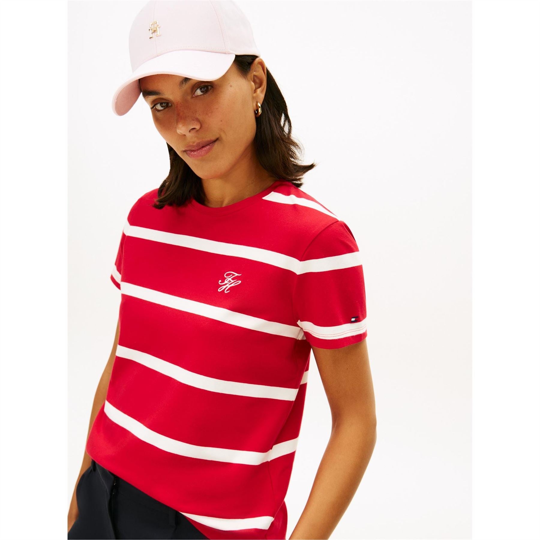 Tommy Hilfiger Embroidered Crew Neck Short Sleeve Jersey T-Shirt