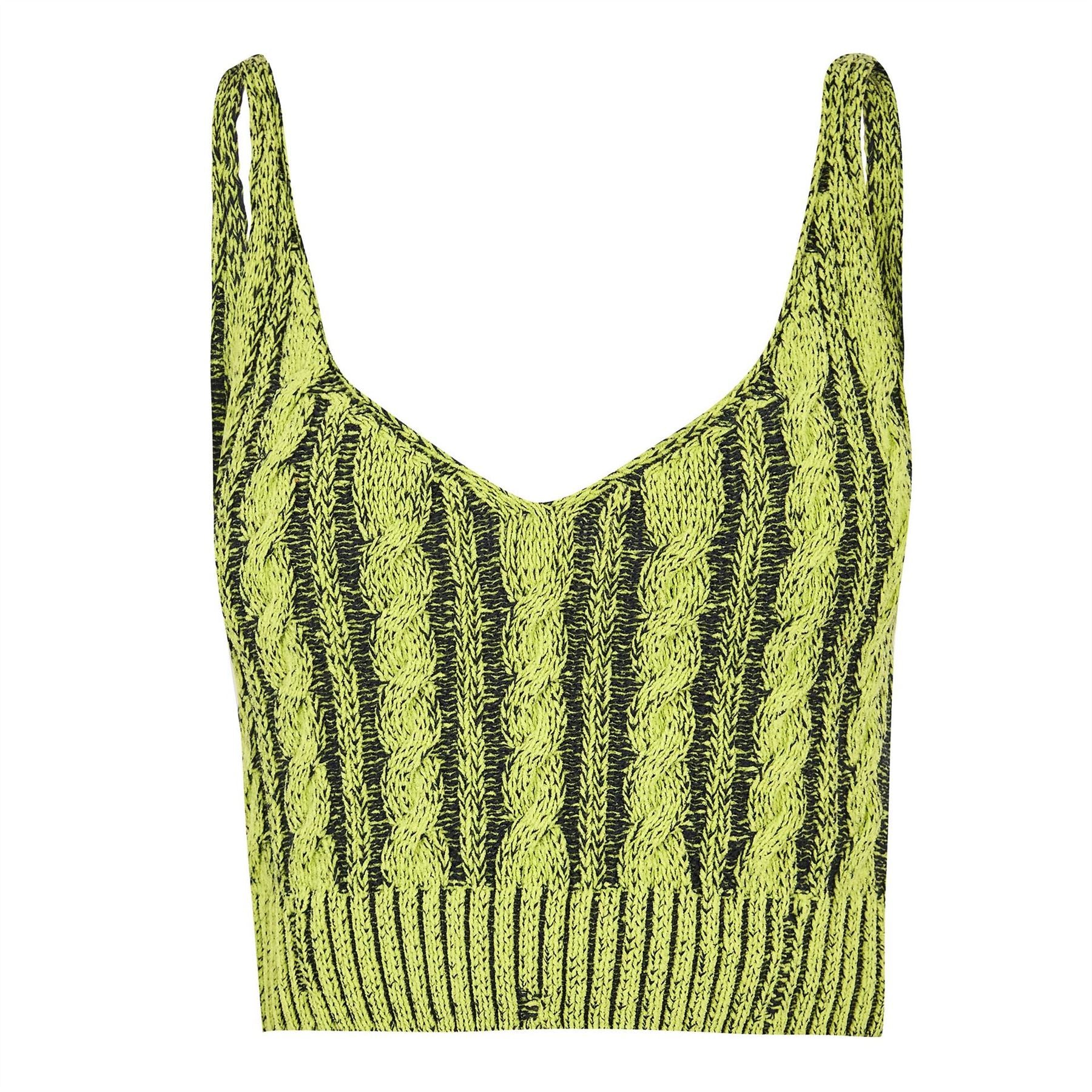 Diesel Milos V-Neck Sleeveless Spaghetti Straps Bralet Top