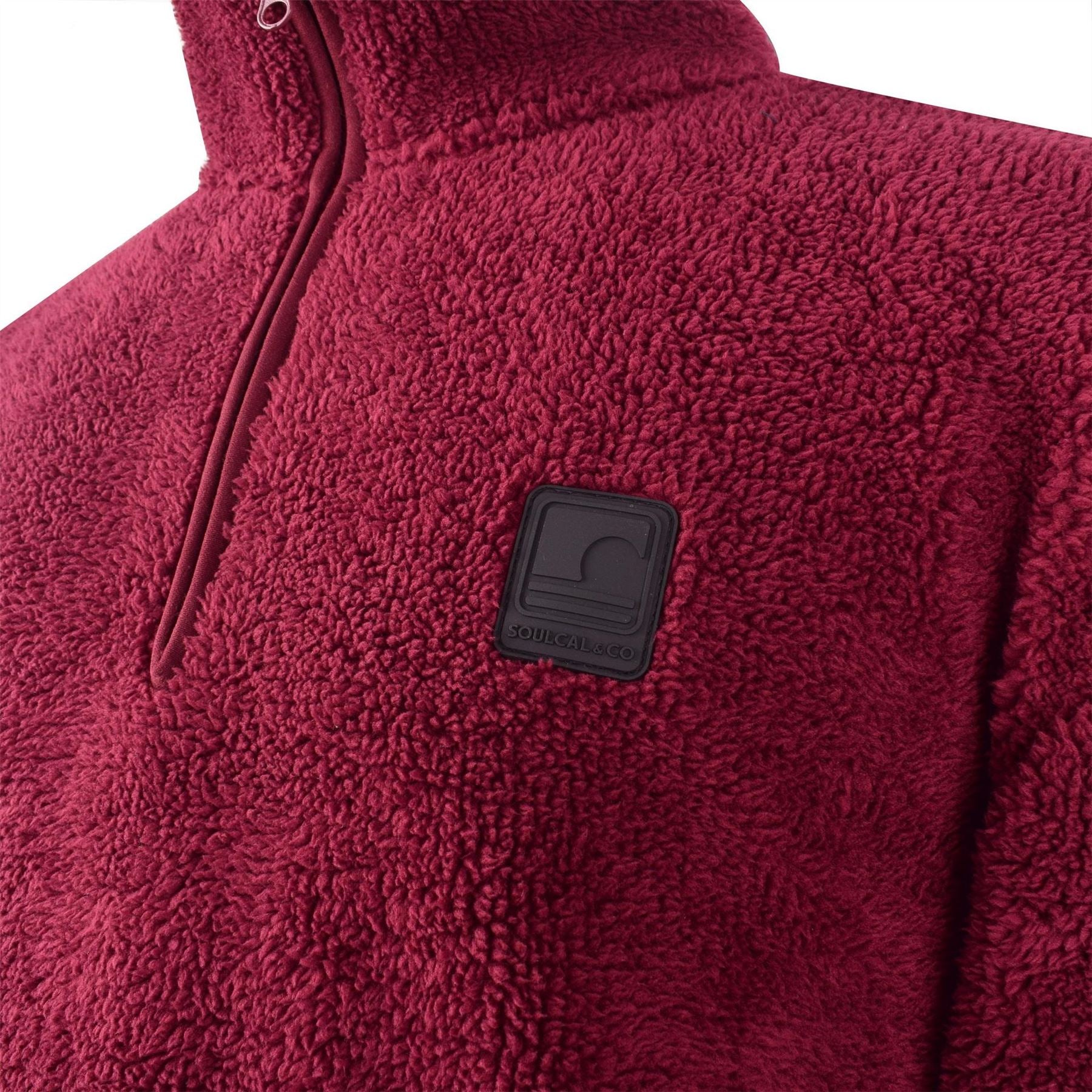 SoulCal Borg Relaxed Fit Zip Neck Sweatshirt
