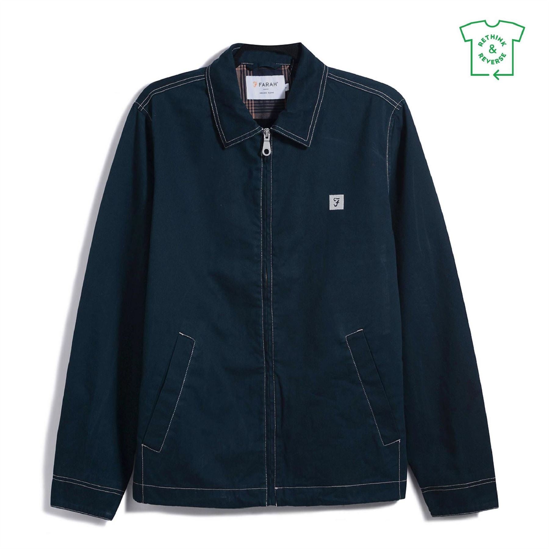 Farah Collared Neck Regular Fit Coach Jacket