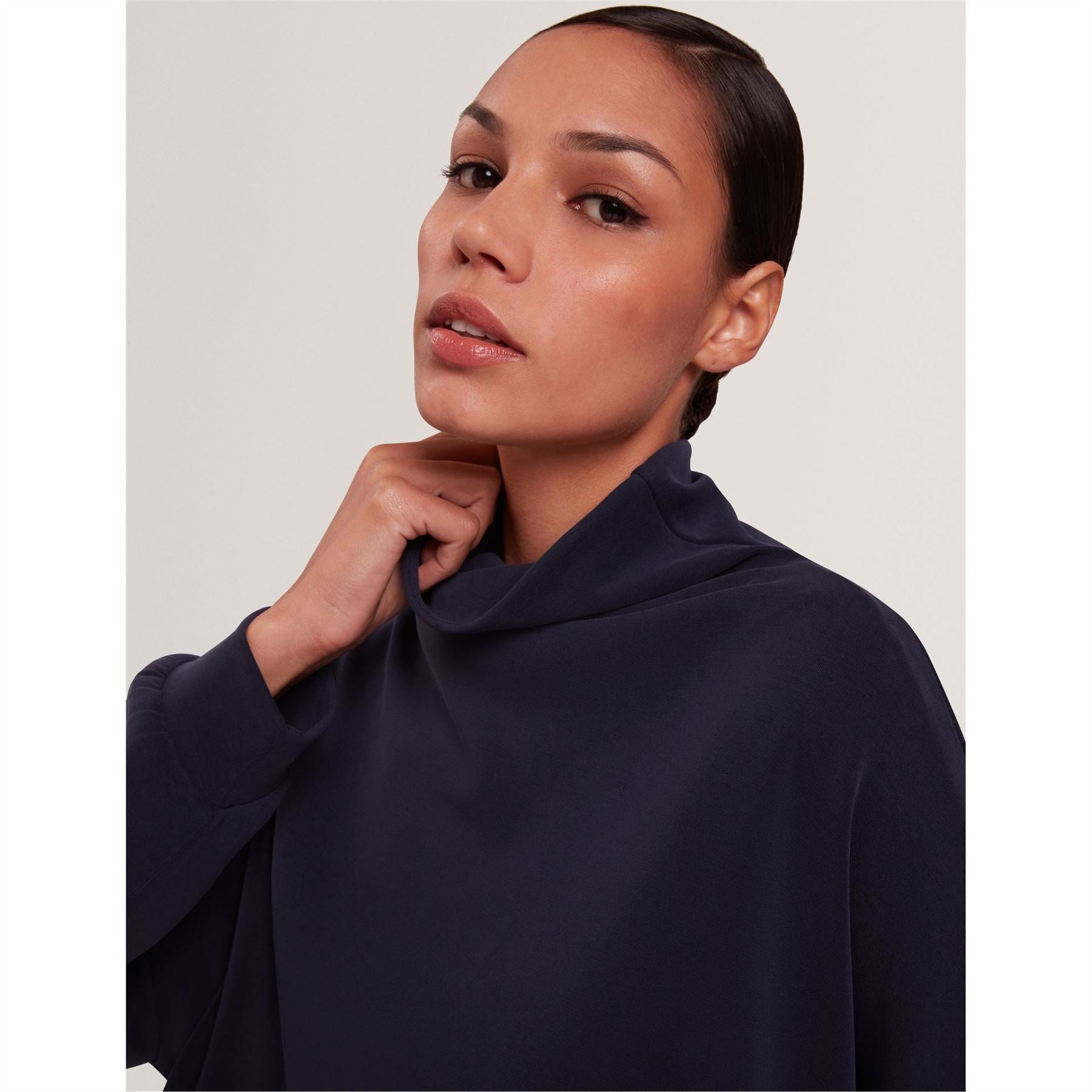 Ted Baker Funnel Neck Drop Shoulder Long Sleeve Sweatshirt
