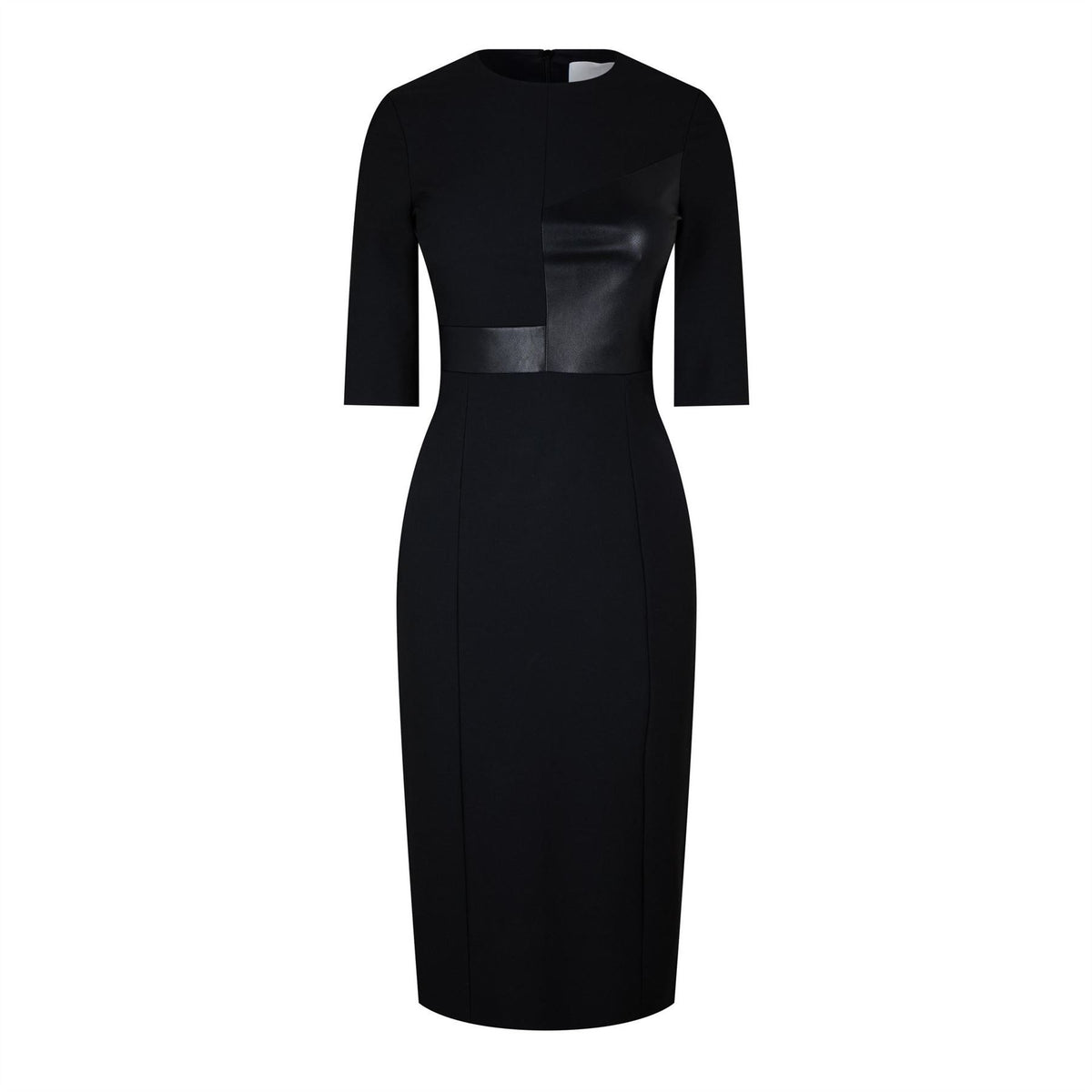 Boss Dezona Crew Neck Midi Sheath Dress