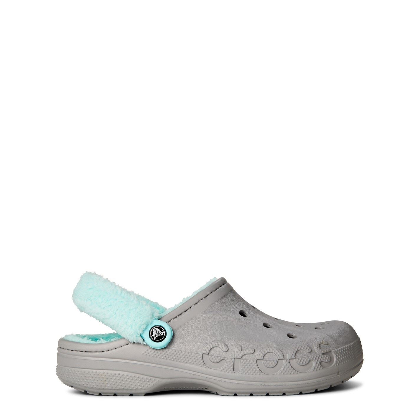 Crocs Womens Baya Lined Fuzz Strap Clog