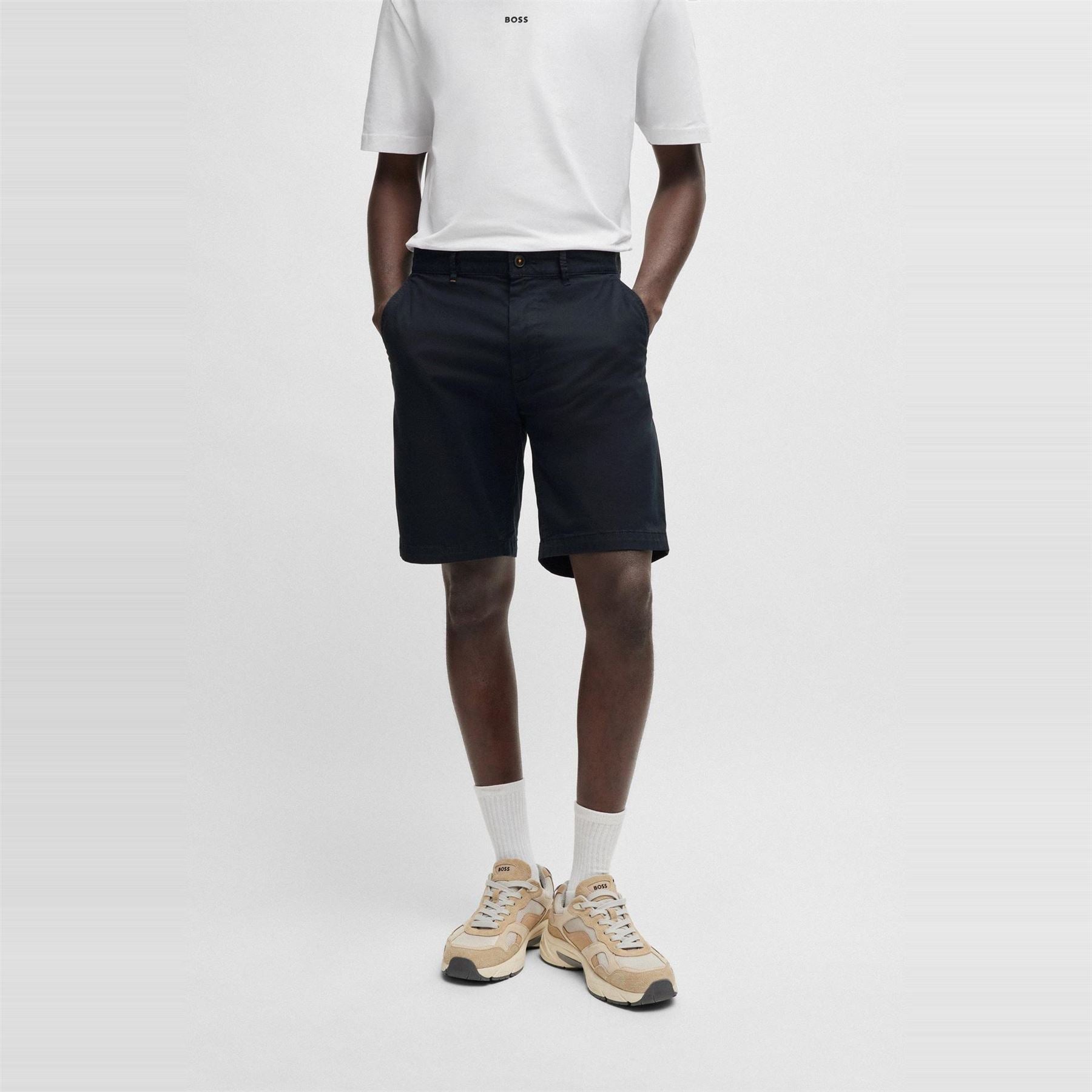 Boss Chinoslim Soft Cotton Blend Shorts