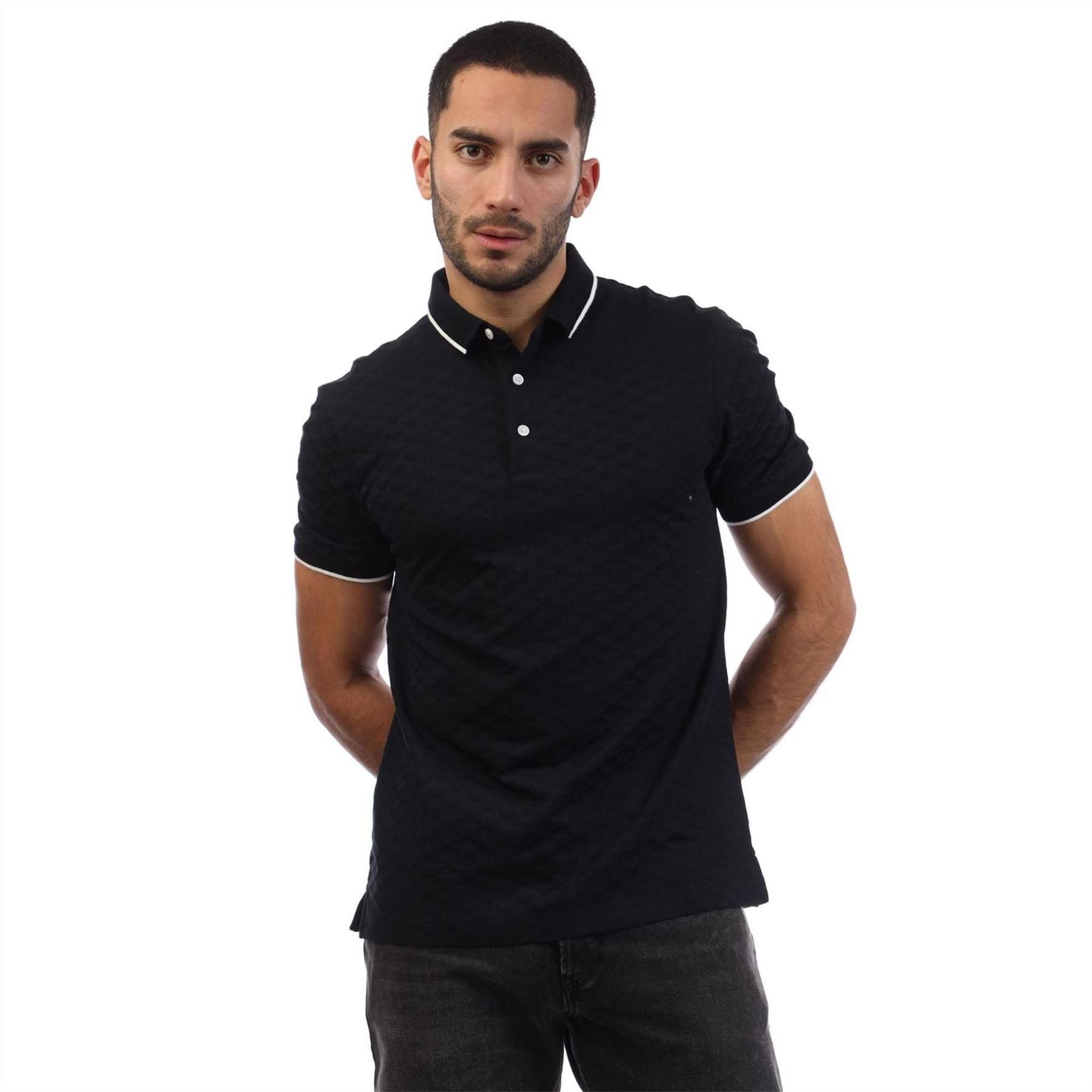 Emporio Armani Jacquard Eagle Polo Shirt