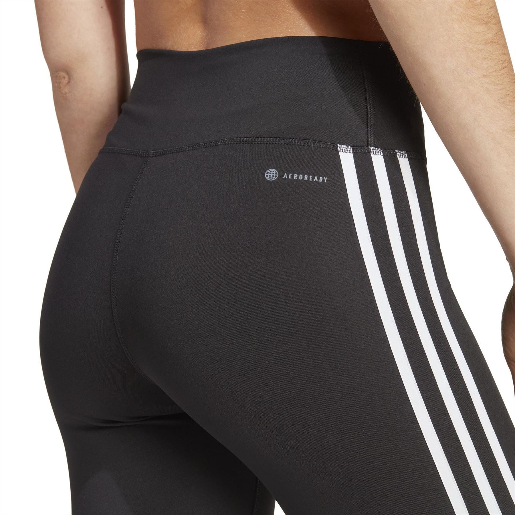 adidas Train Essentials 3 Stripes High Waisted Three Quarter Leggings