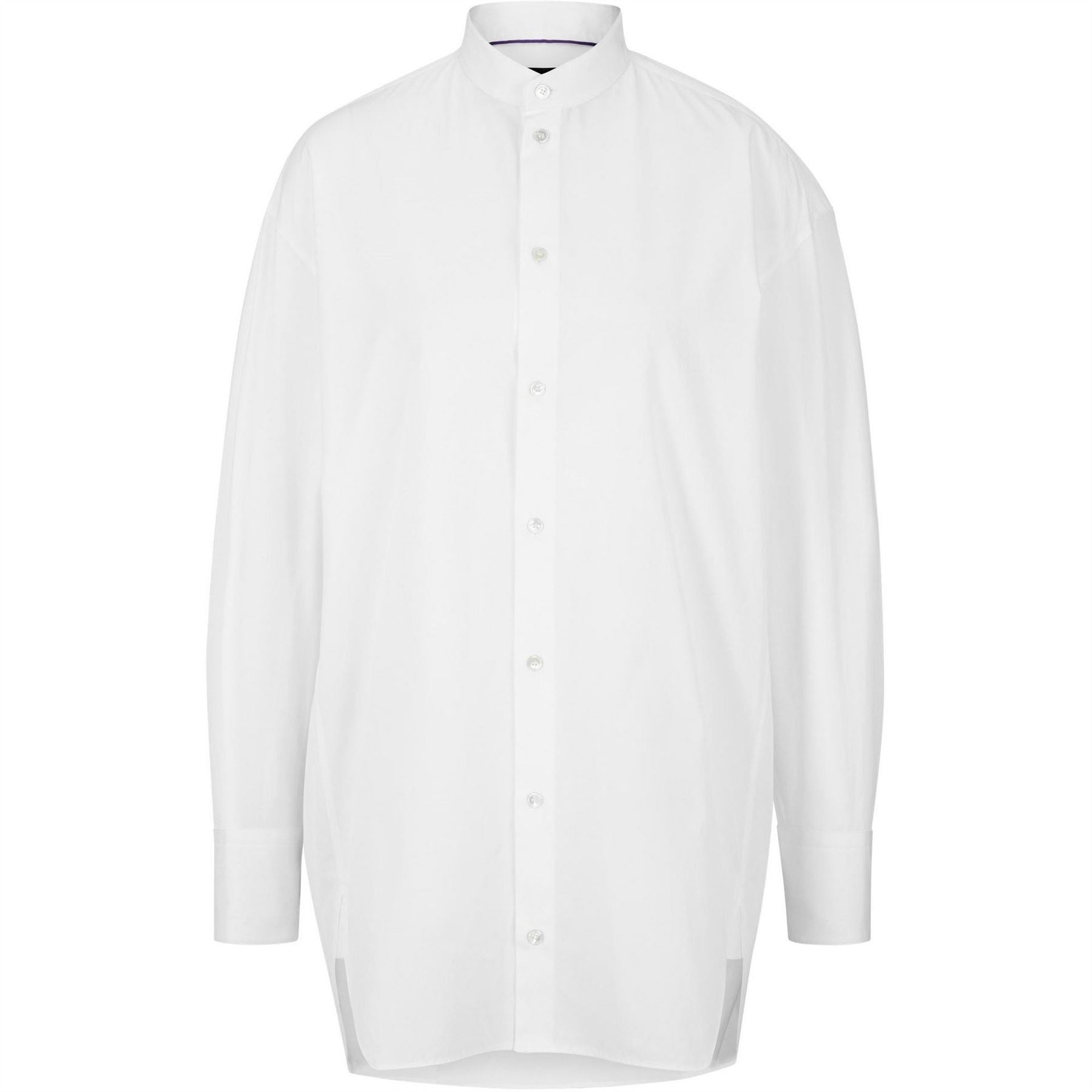 Boss High Neck Relaxed Fit Long Sleeve Blouse