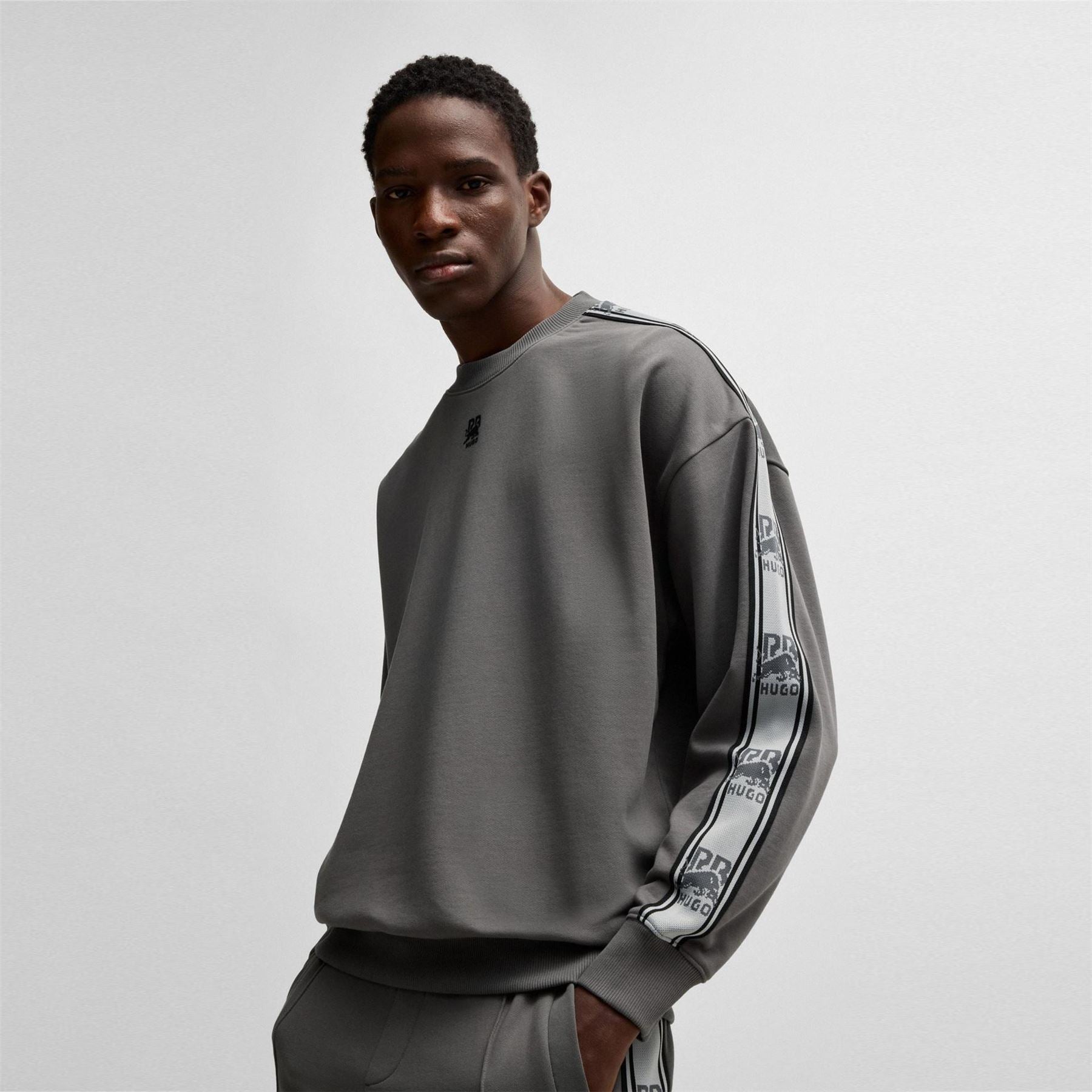 Hugo Tape Cotton Sweatshirt