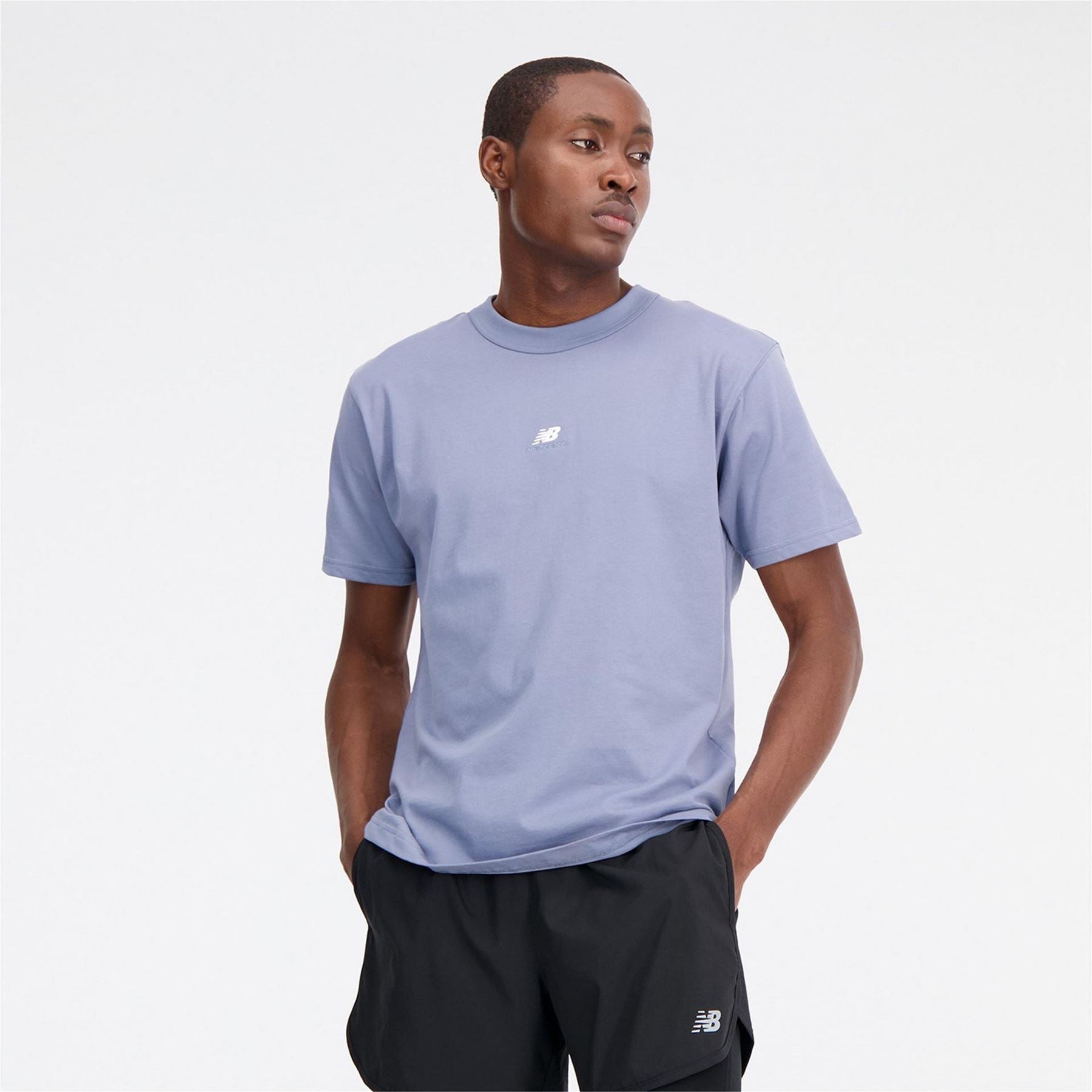 New Balance Logo Cotton Short Sleeve Crew Neck T-Shirt