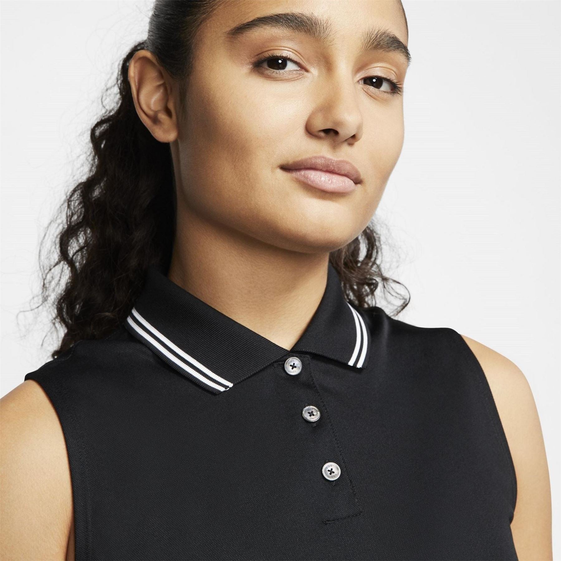 Nike Womens Dri Fit Victory Sleeveless Golf Polo