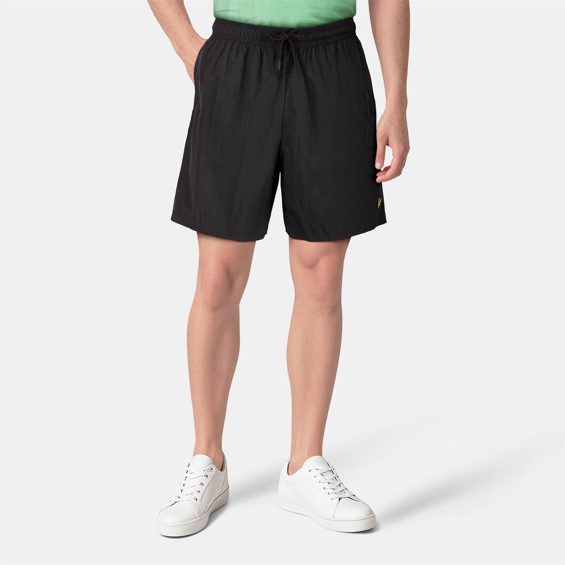 Lyle and Scott Plain Swimming Logo Print Shorts