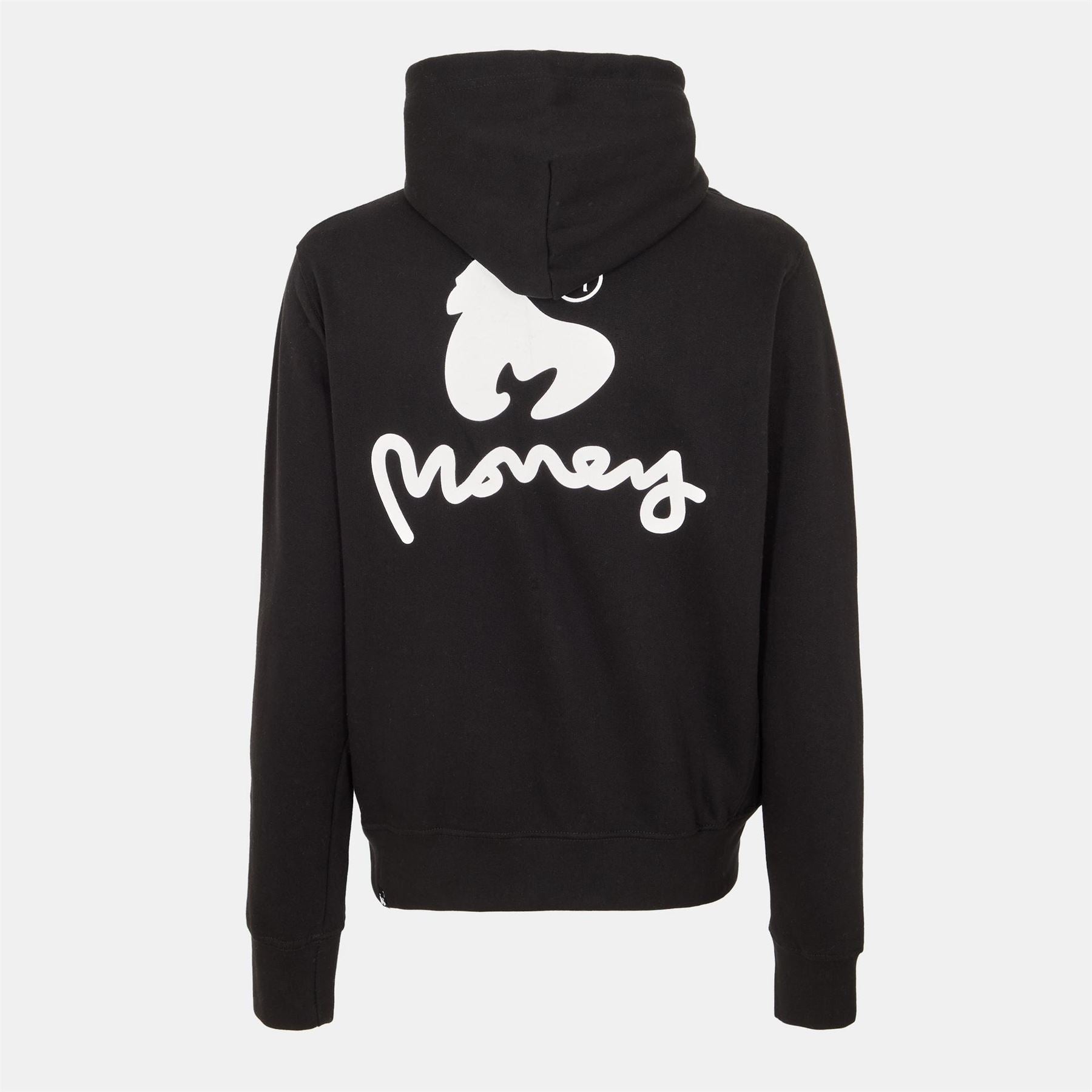 Money Hooded Neck Long Sleeve Sweatshirt with Kangaroo Pocket