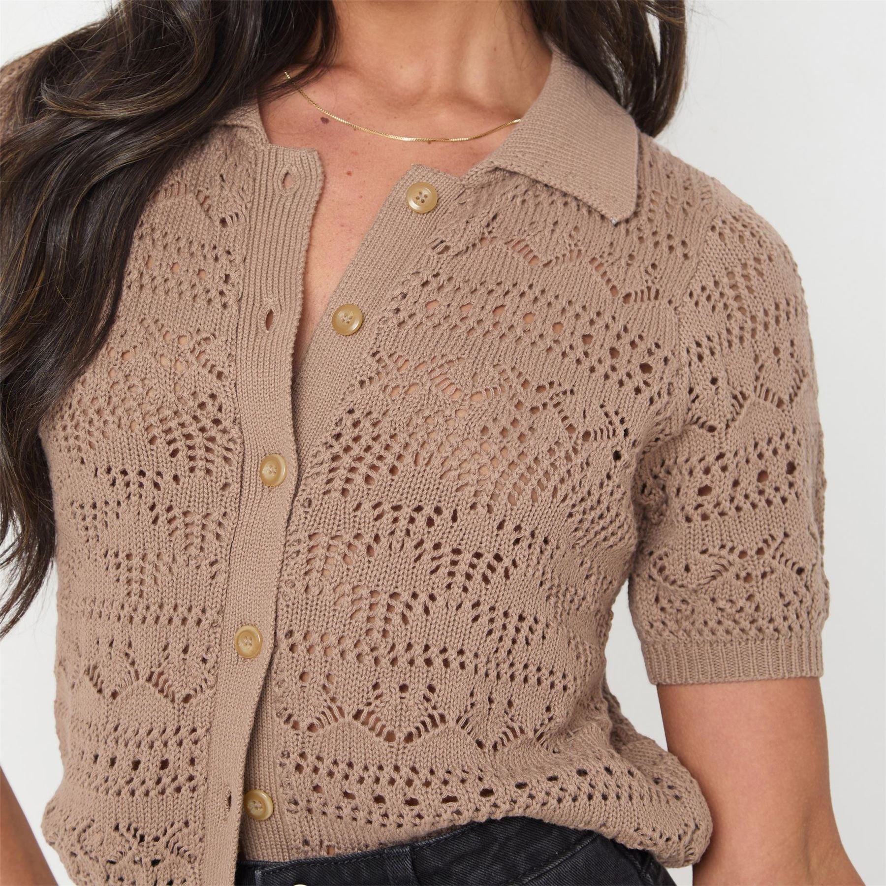 I Saw It First Crochet Lace Top