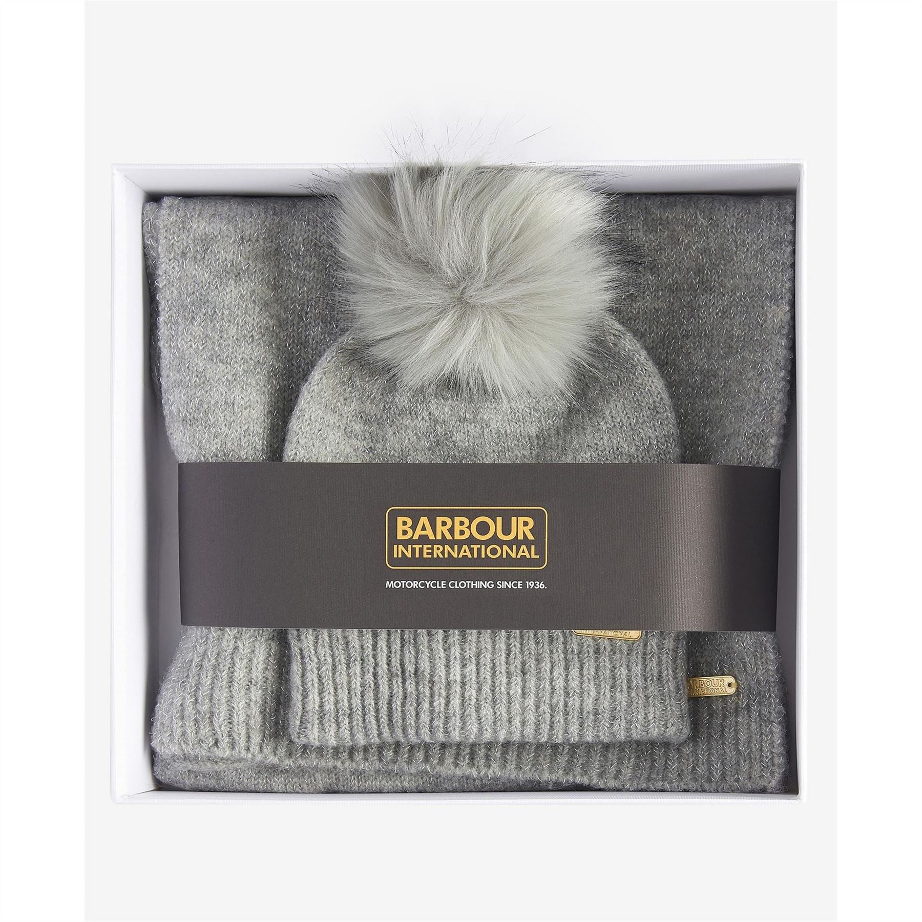 Barbour International Beanie  And  Scarf Gift Set
