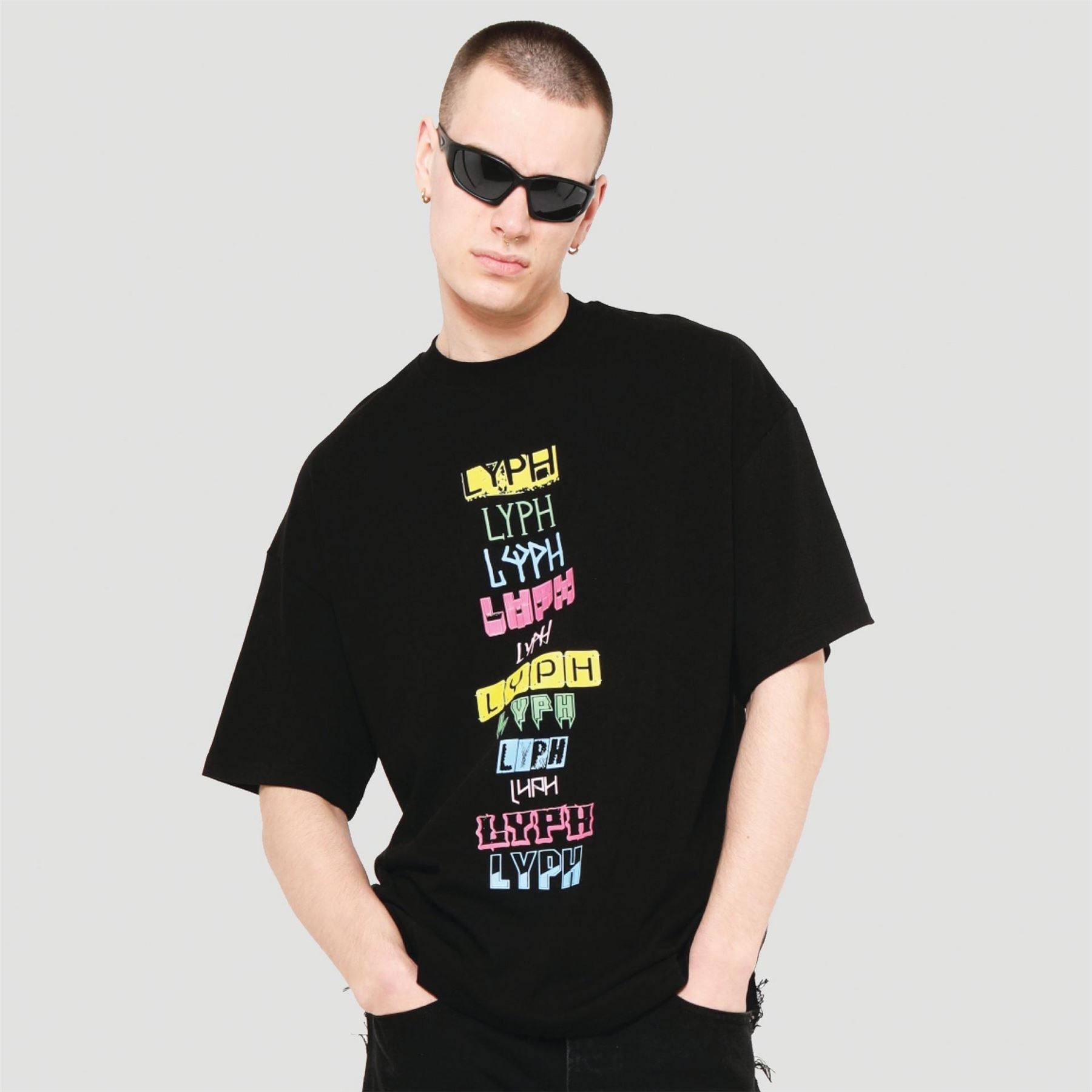 LYPH Printed Logo Crew Neck Short Sleeve Boyfriend T-Shirt