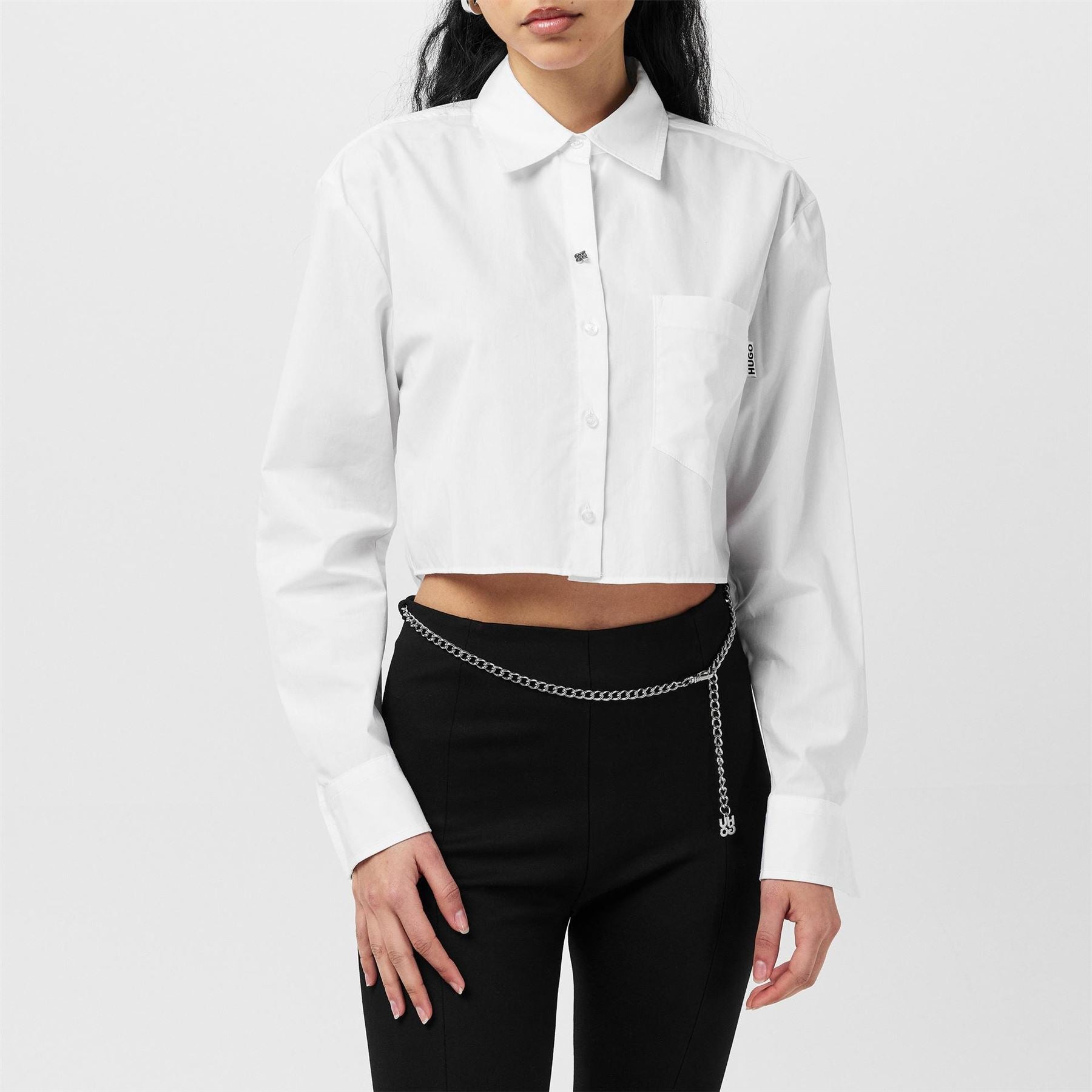 Hugo Cropped Regular Fit Shirt