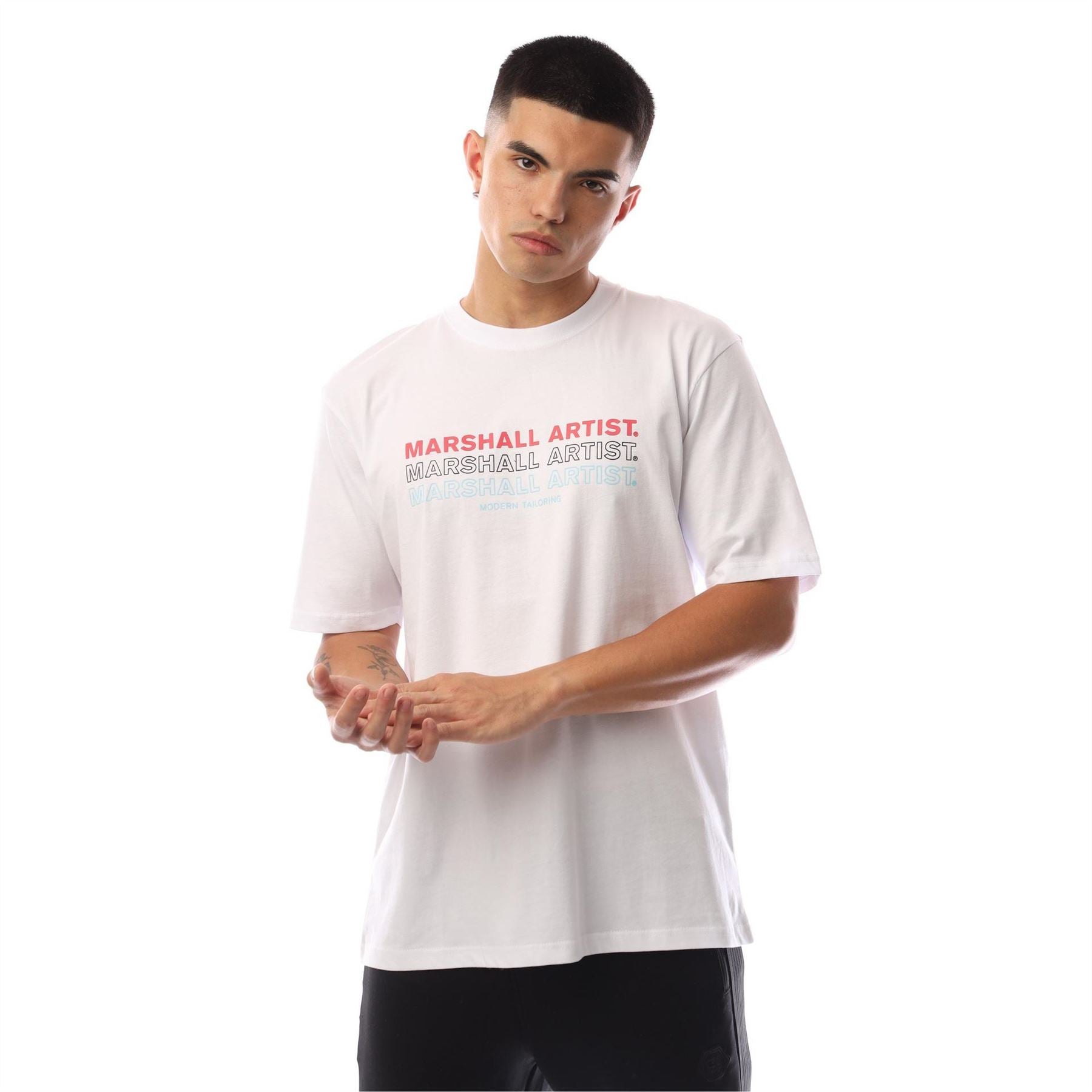 Marshall Artist Printed Logo Crew Neck Short Sleeve Jersey T-Shirt