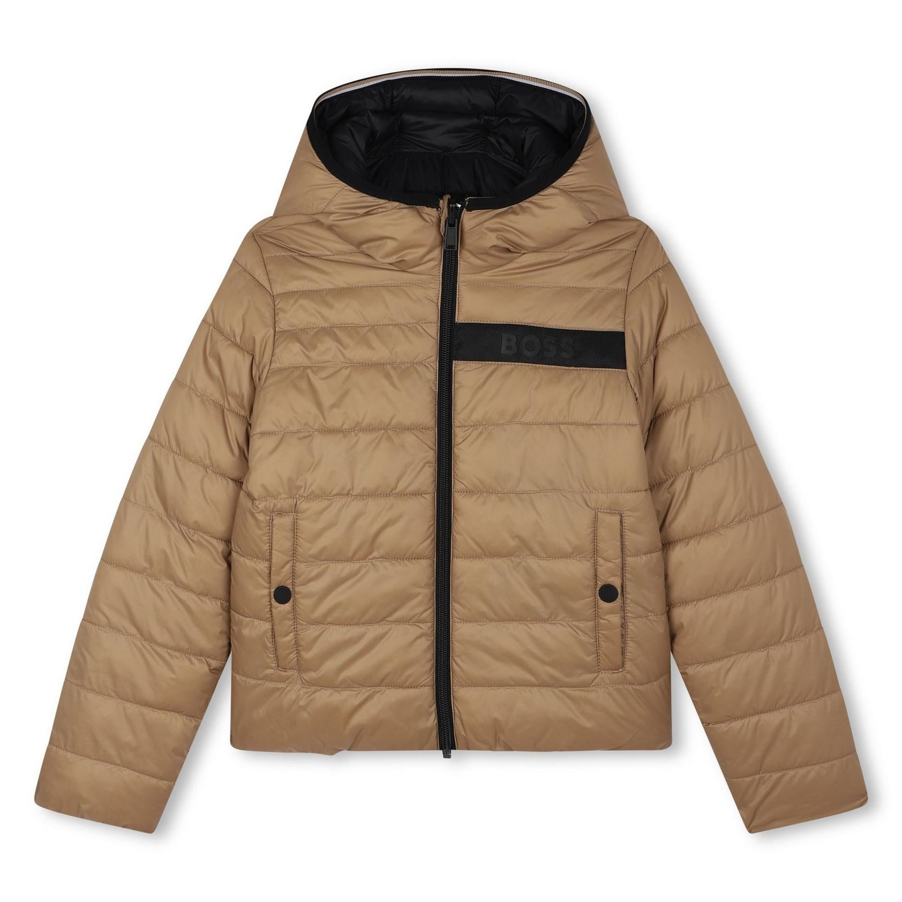 Boss Reversible Lightweight Insulated Short Puffer Jacket