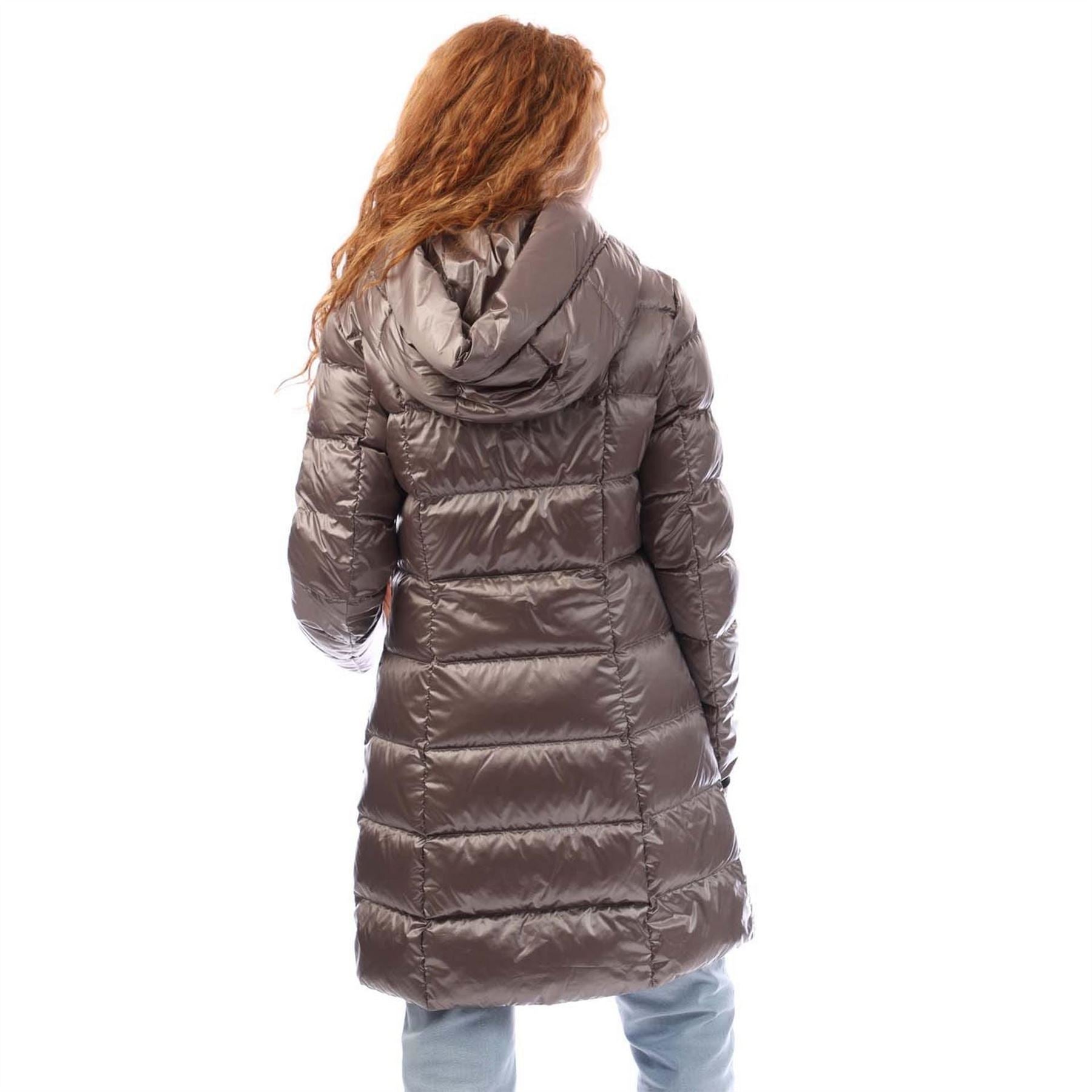 DKNY Front Down Filled Long Puffer Jacket