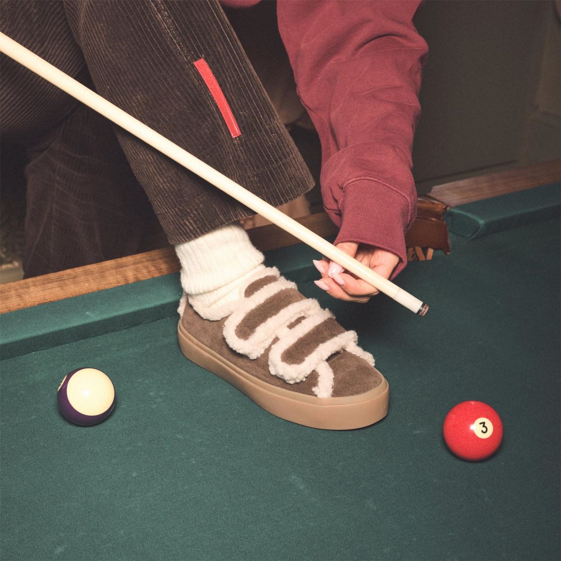 Inuikii Shearling Velcro Low Top Sneakers