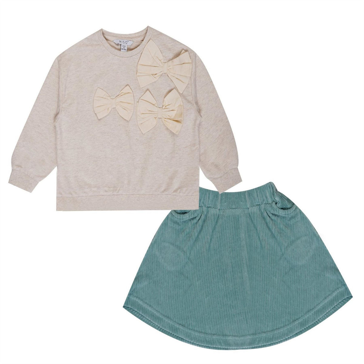 Miso Bow Top and A-Line Skirt Set