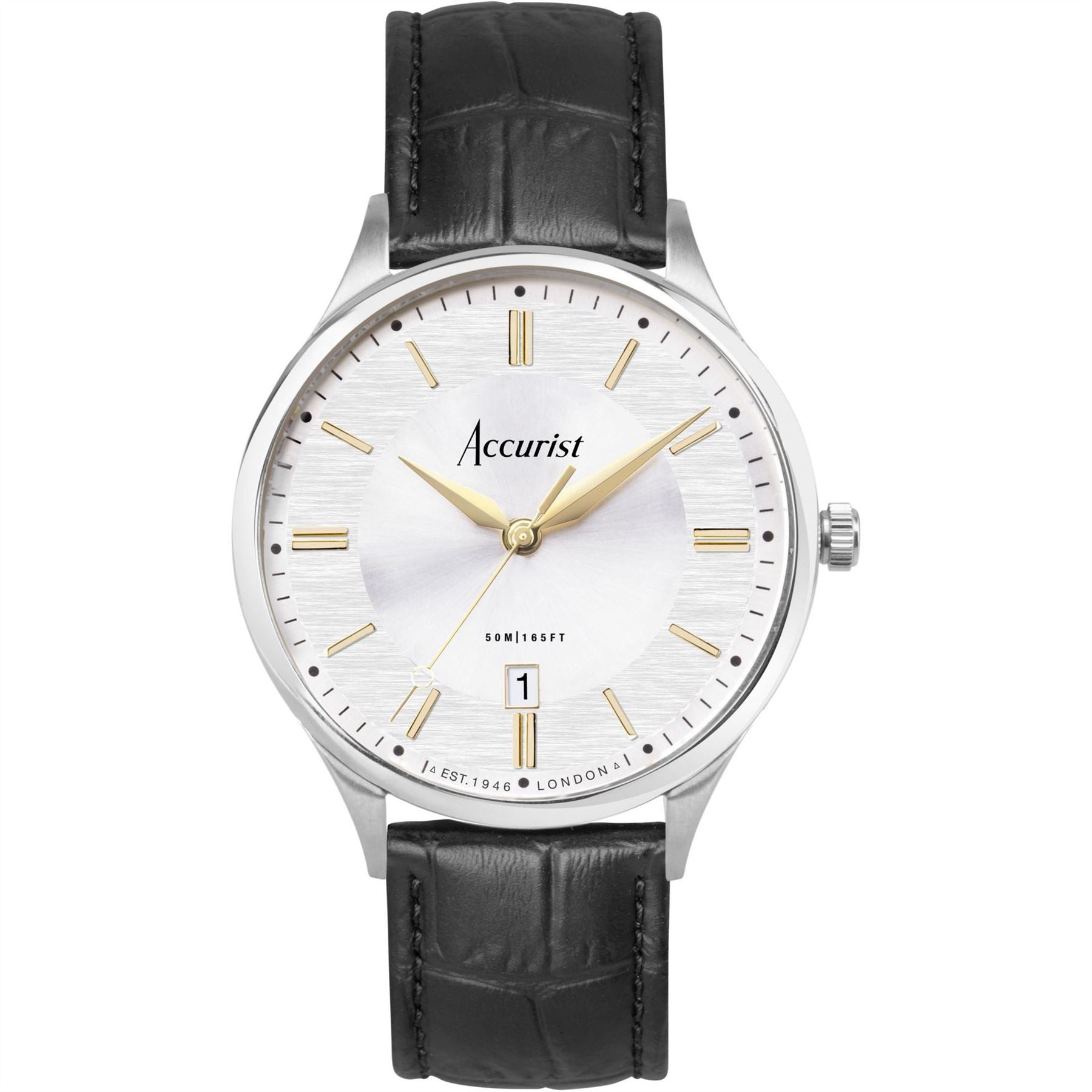 Accurist Mens Stainless Steel Classic Analogue Quartz Watch