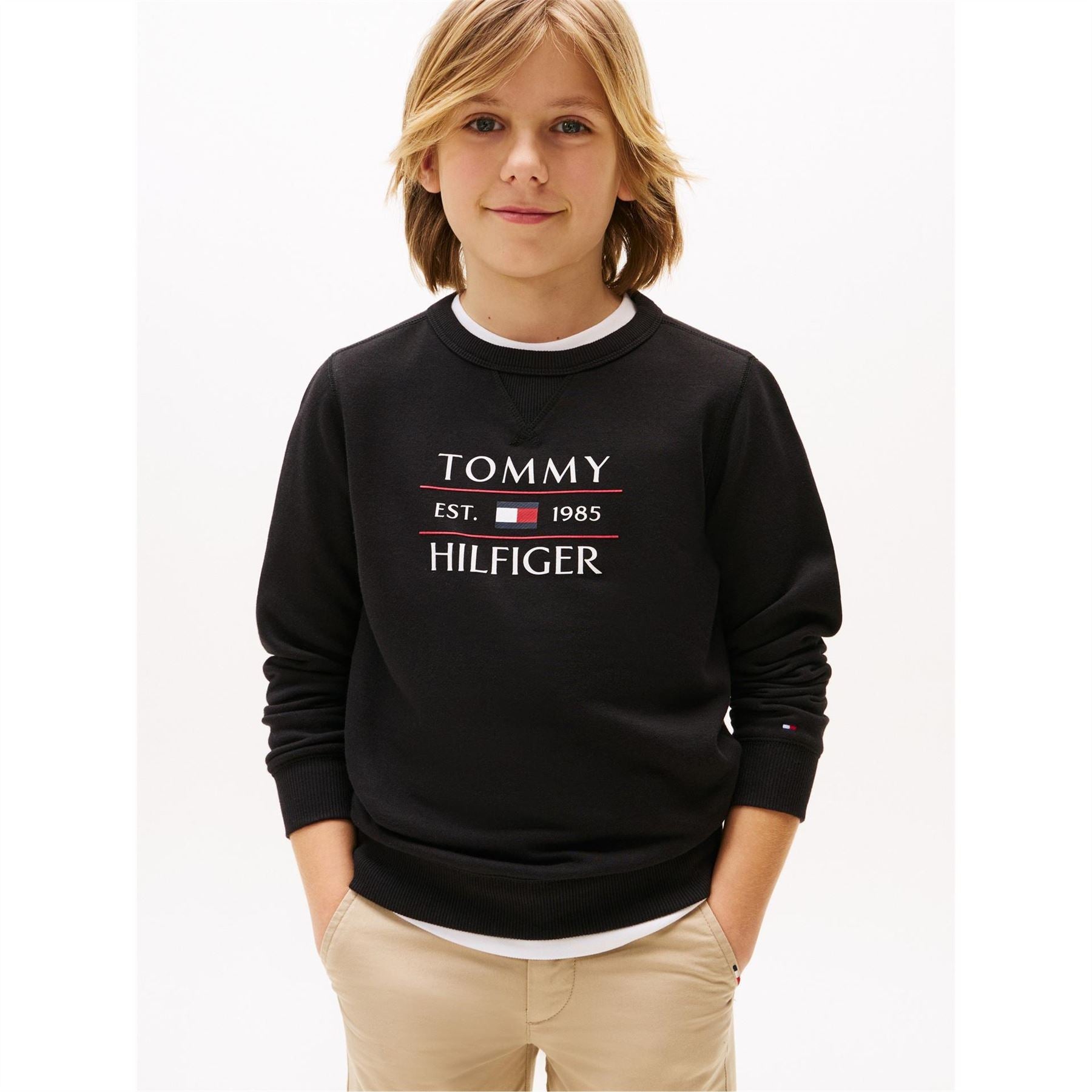 Tommy Hilfiger Flag Regular Fit Crew Neck Sweatshirt