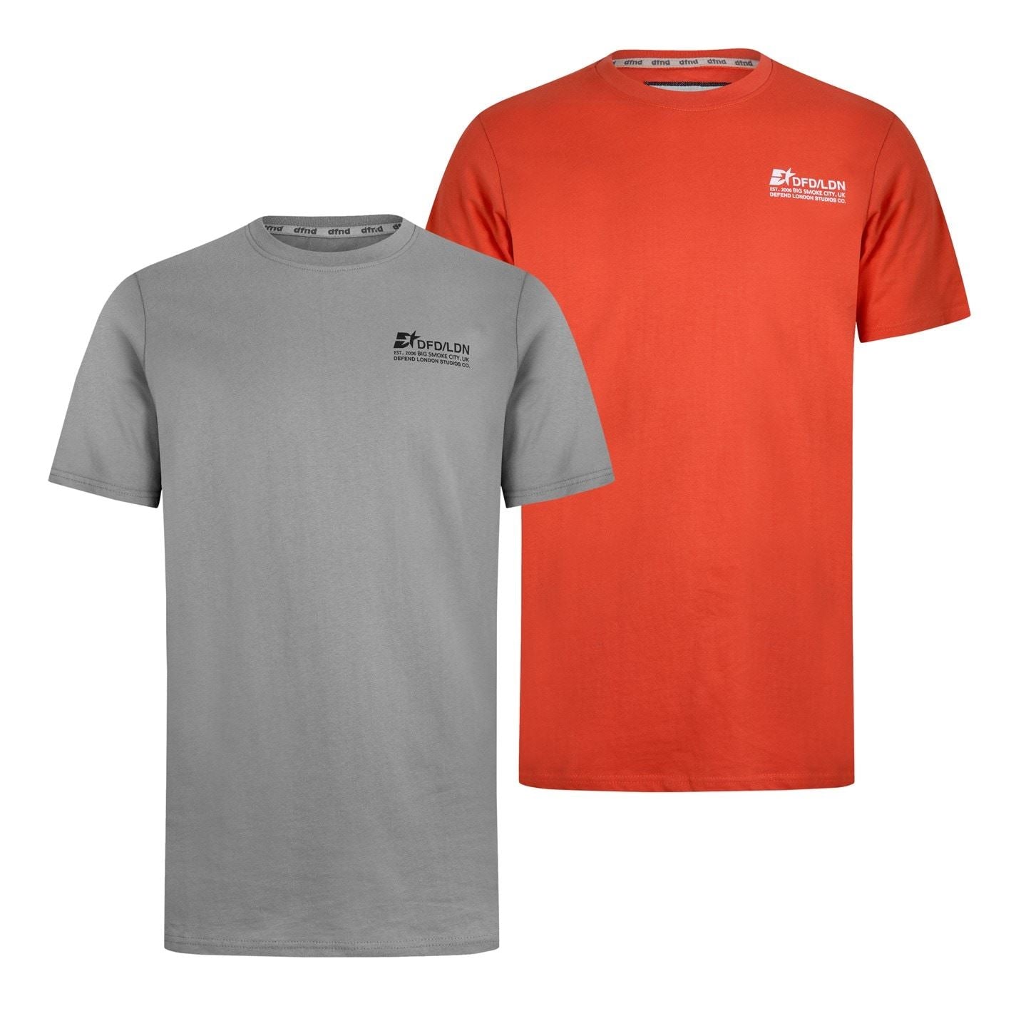 DFND London 2 Pack Regular Fit Crew Neck T-Shirt