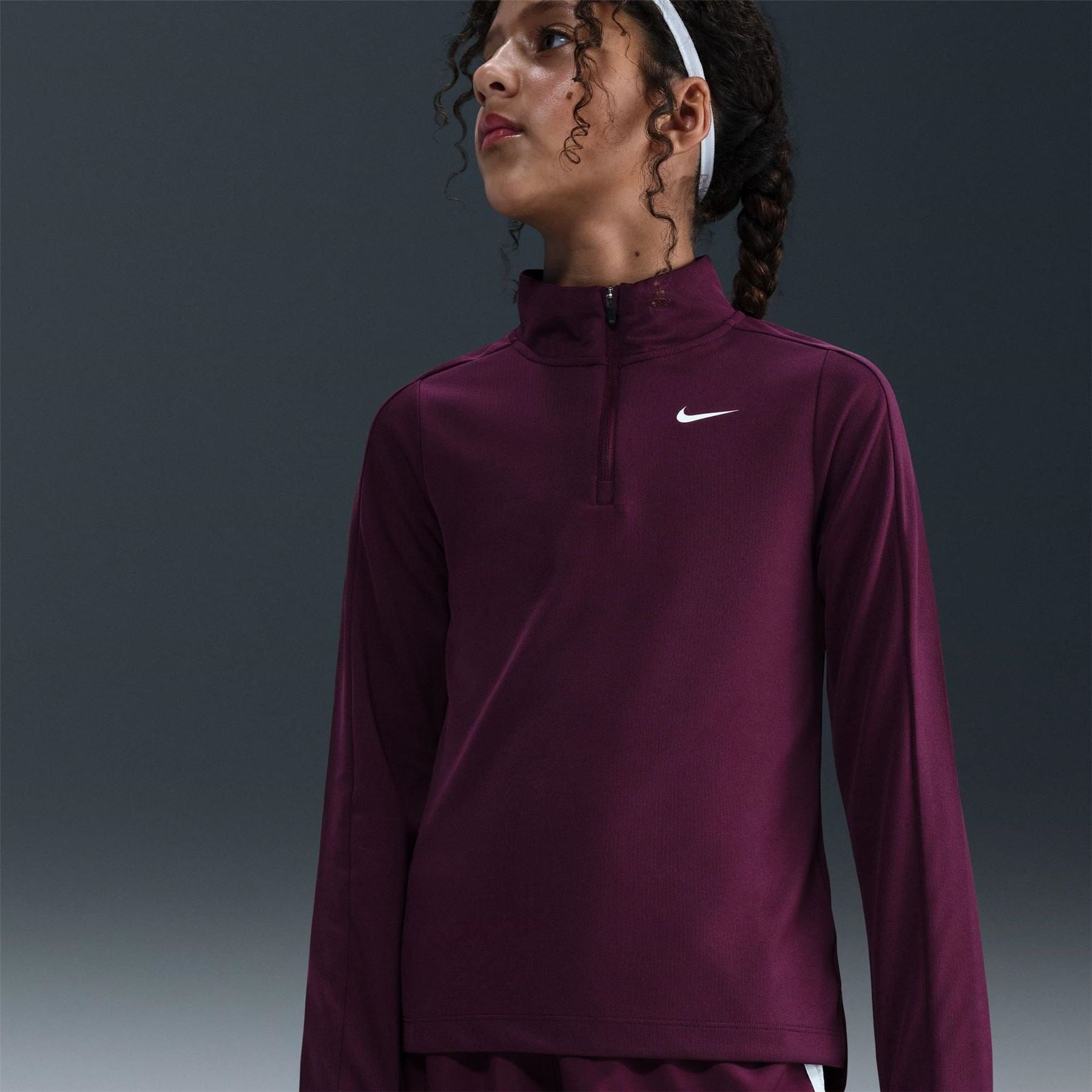 Nike Older Girls Dri Fit Long Sleeve Half Zip