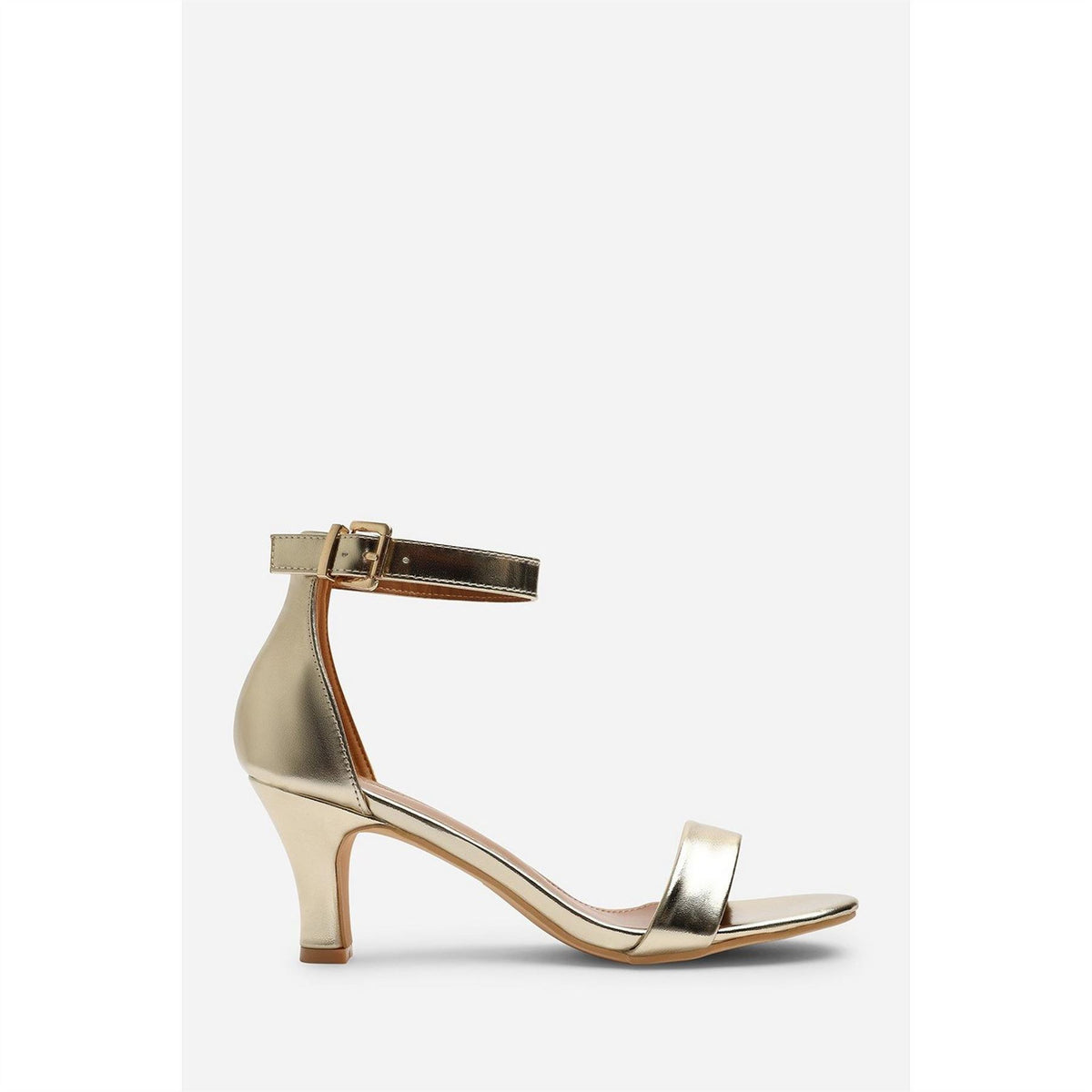 Wheres That From Two Strap Mid Block Heels