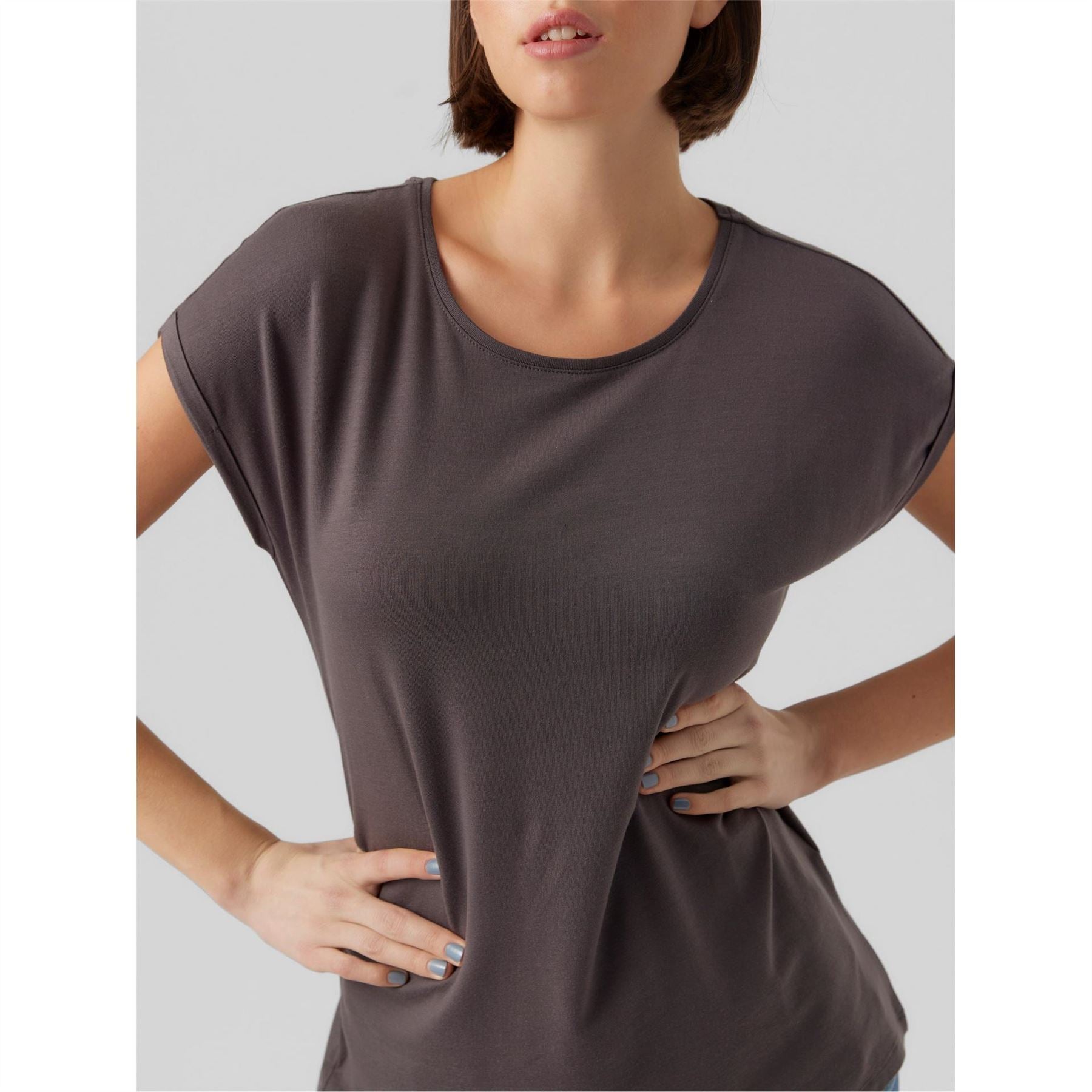 Vero Moda Womens Ava Plain Short Sleeve T-Shirt