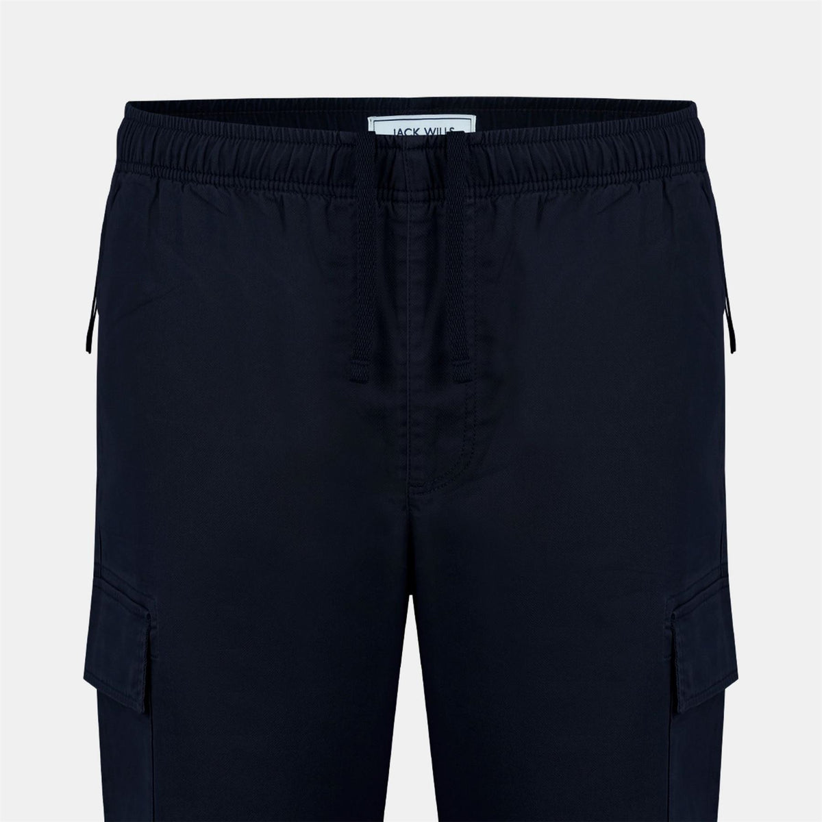 Jack Wills Solid Patterned Elastic Cuff Cargo Combat Pants