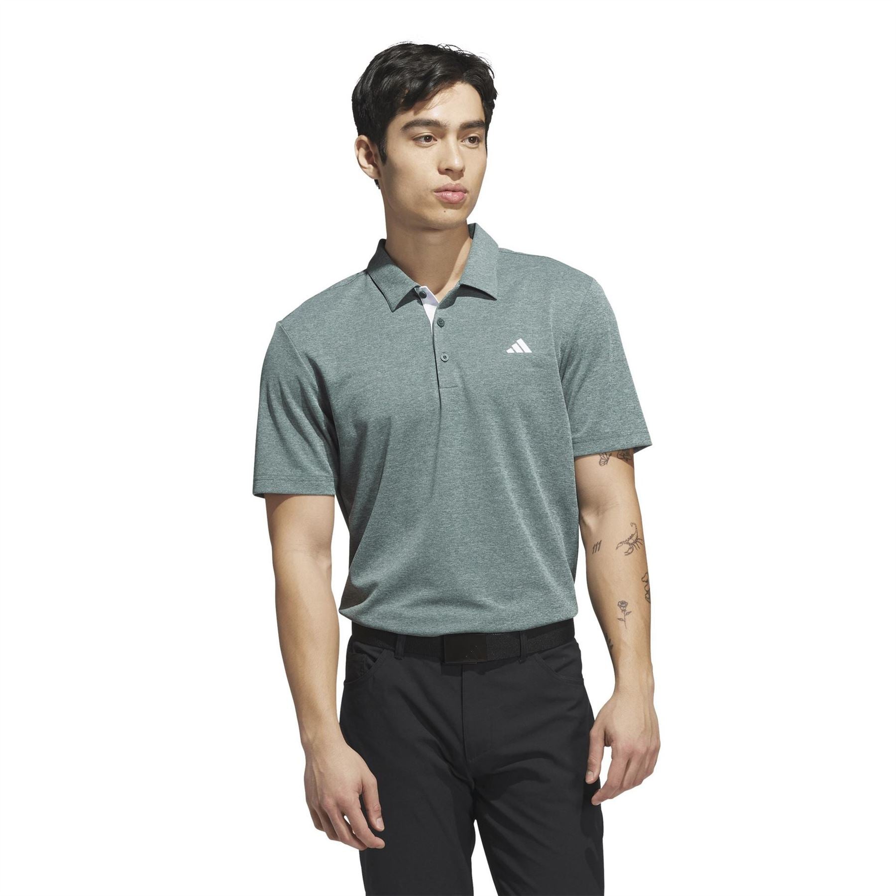 adidas Mens Heather Polo Shirt