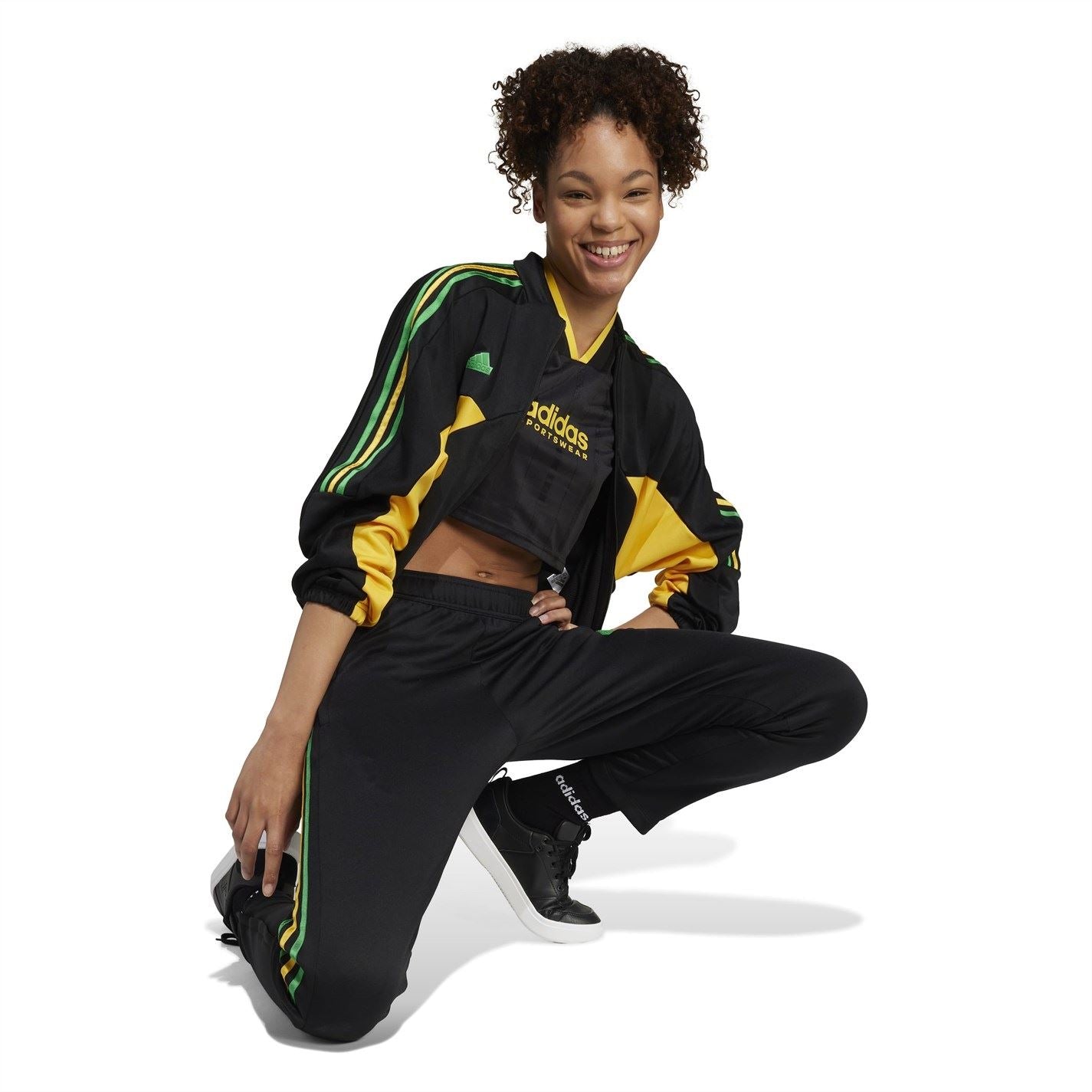 adidas Womens House Of Tiro Nations Pack Cut 3 Stripes Crop Jersey