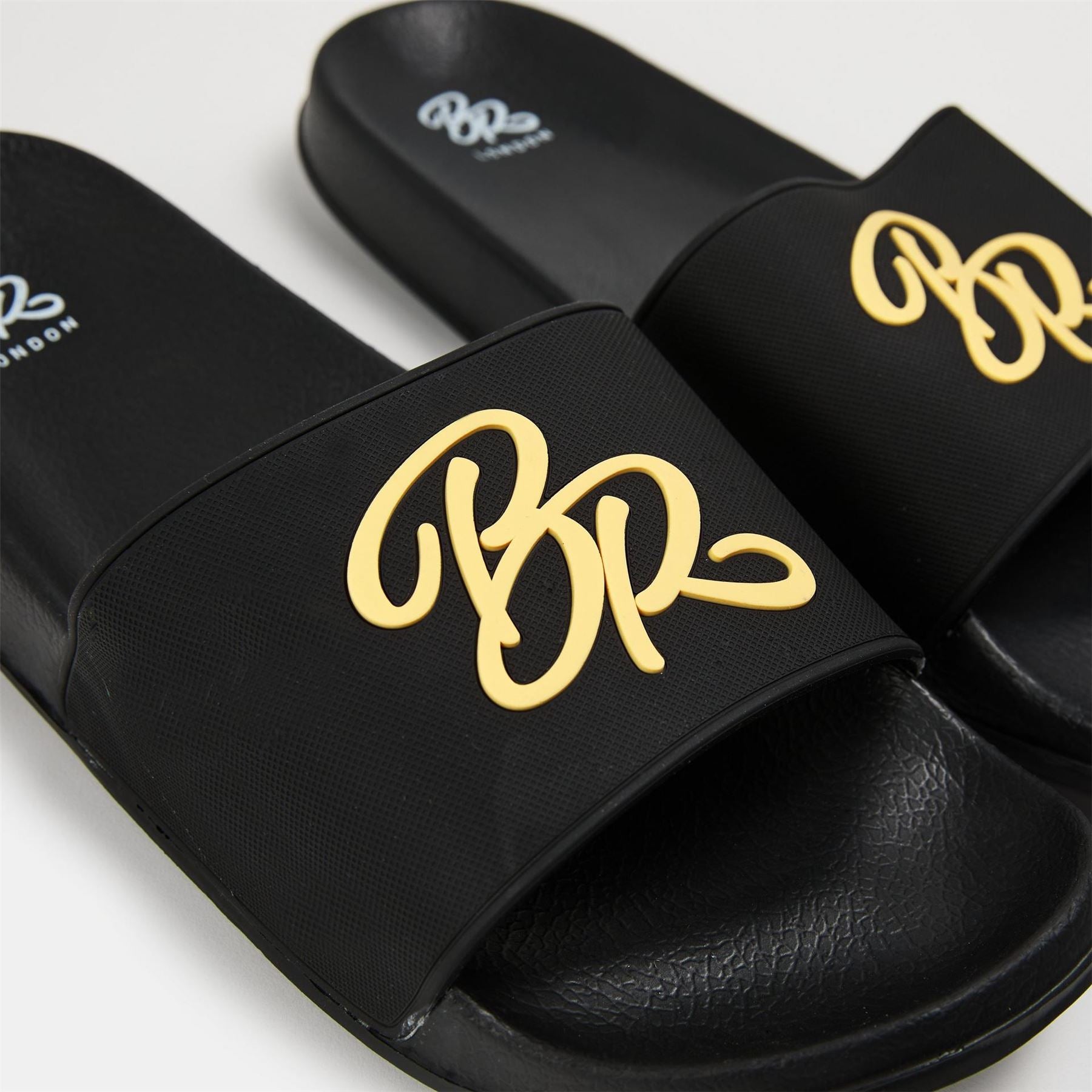 Born Rich Barreca Logo Print Open Toe Slides