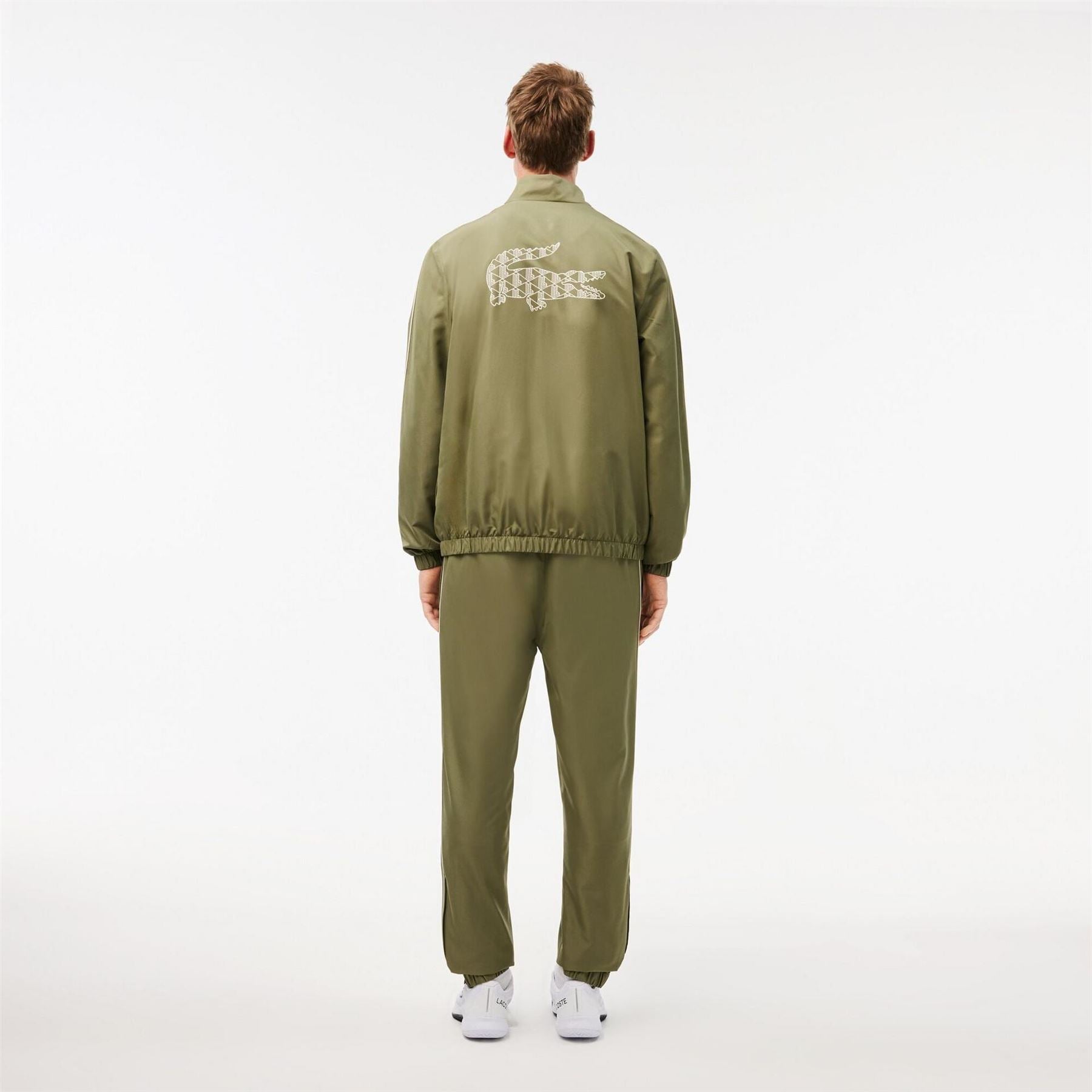 Lacoste Crocodile Print Zip Neck Long Sleeve Full Tracksuit