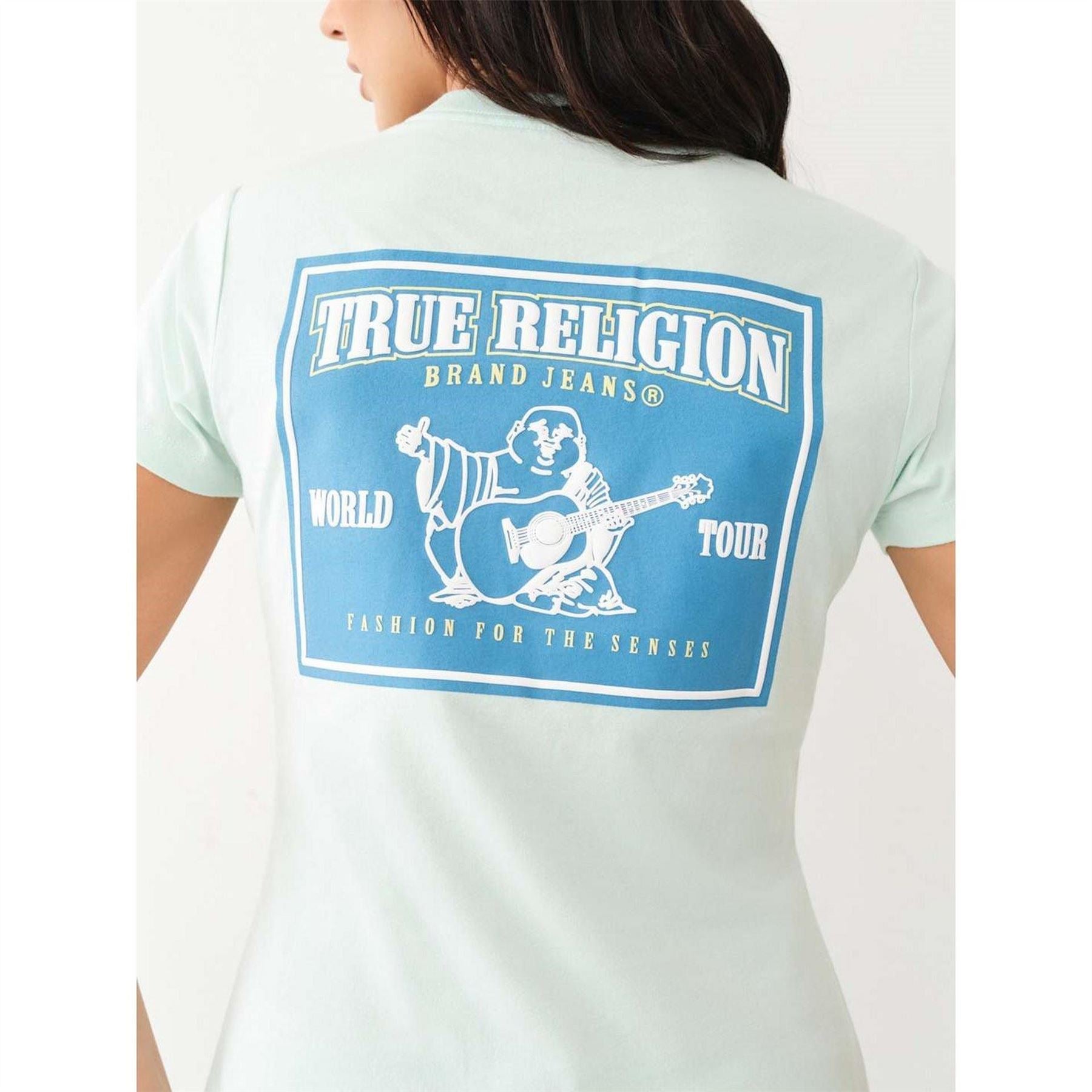 True Religion Buddha Print Regular Fit Crew Neck T-Shirt