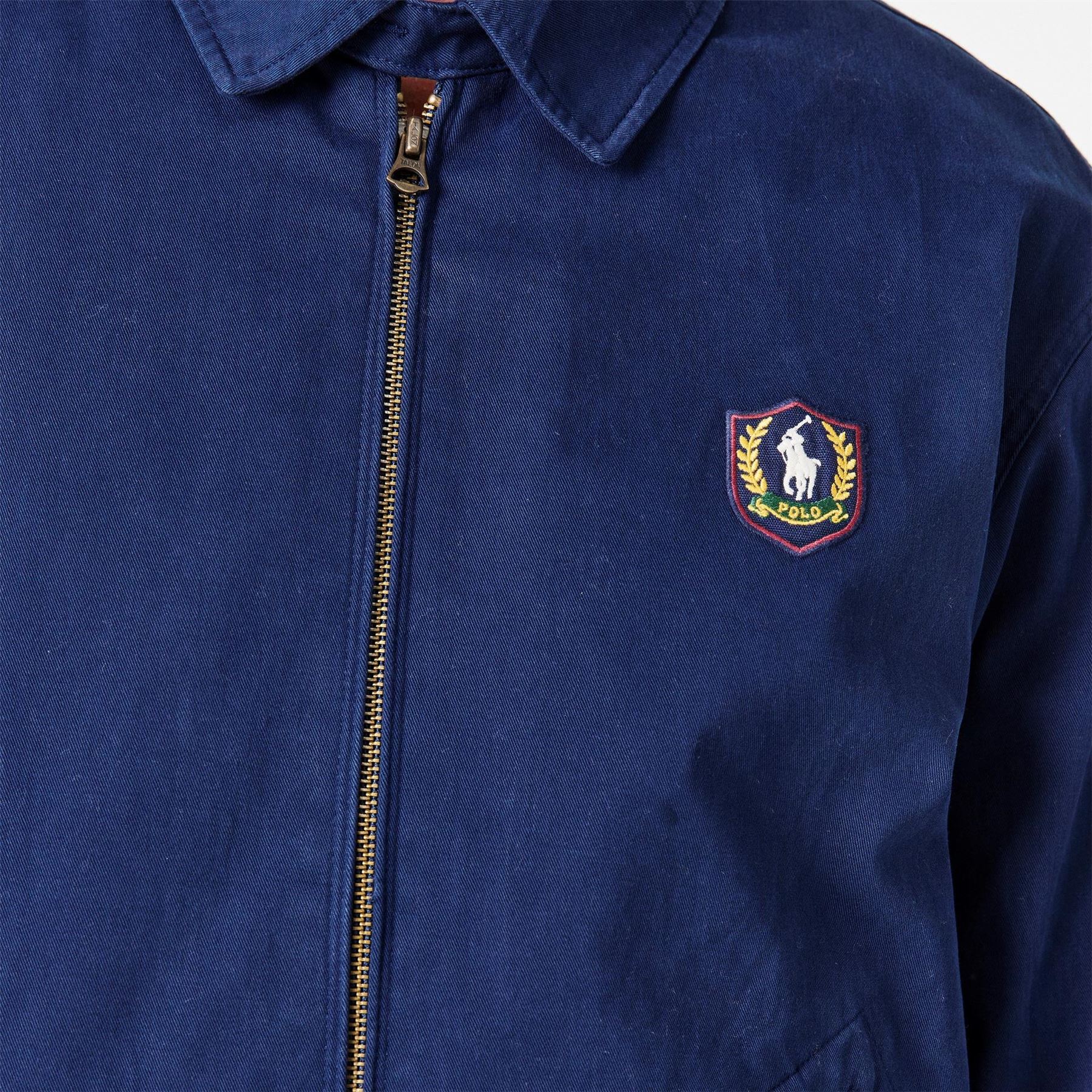 Polo Ralph Lauren Solid Patterned Bomber Jacket with Ribbed Cuff