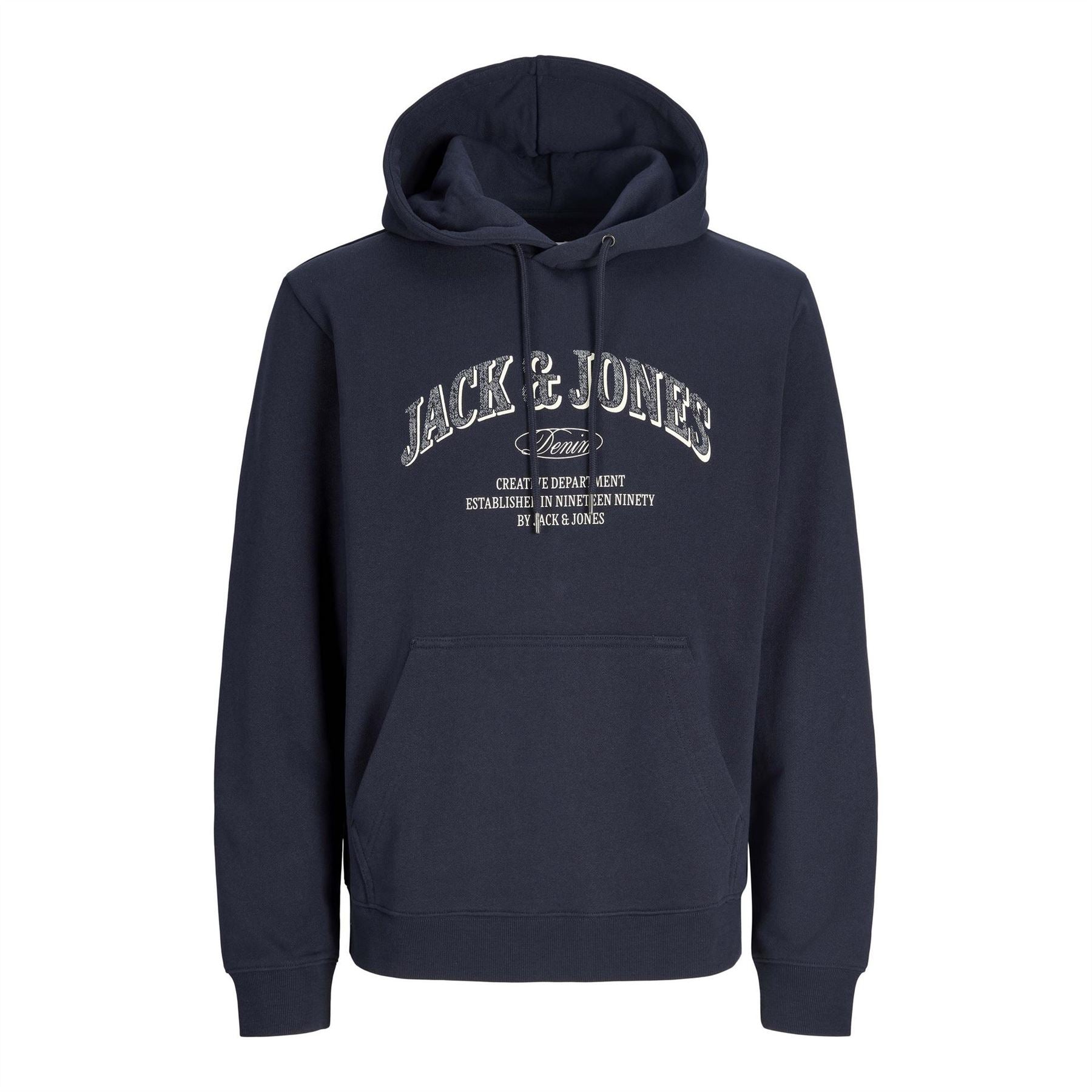 Jack and Jones Denver Lettering Kangaroo Pocket Hoodie