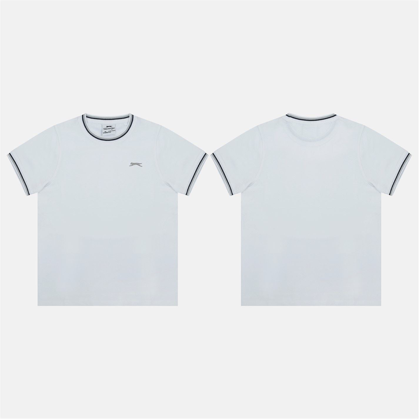 Slazenger Crew Neck Ribbed Collar Short Sleeve T-Shirt