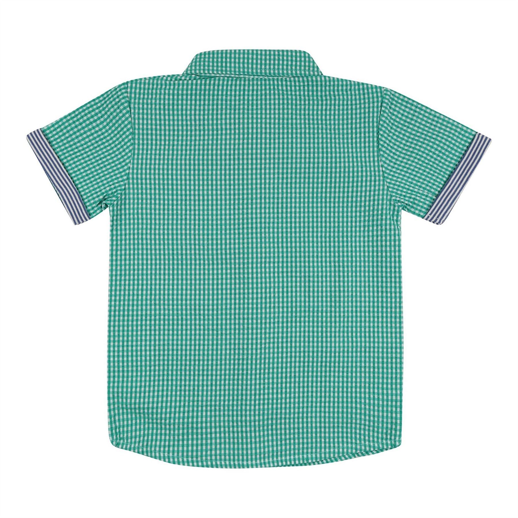 Lilly and Sid Gingham Point Collar Short Sleeve Shirt