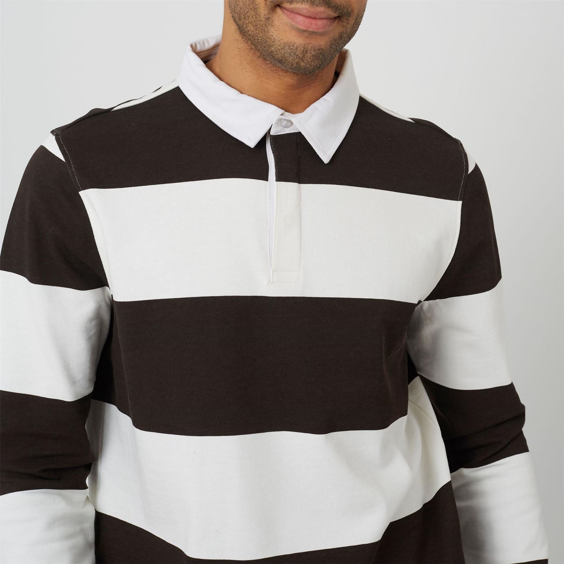 Brave Soul Long Sleeve Rugby PolOvershirtt