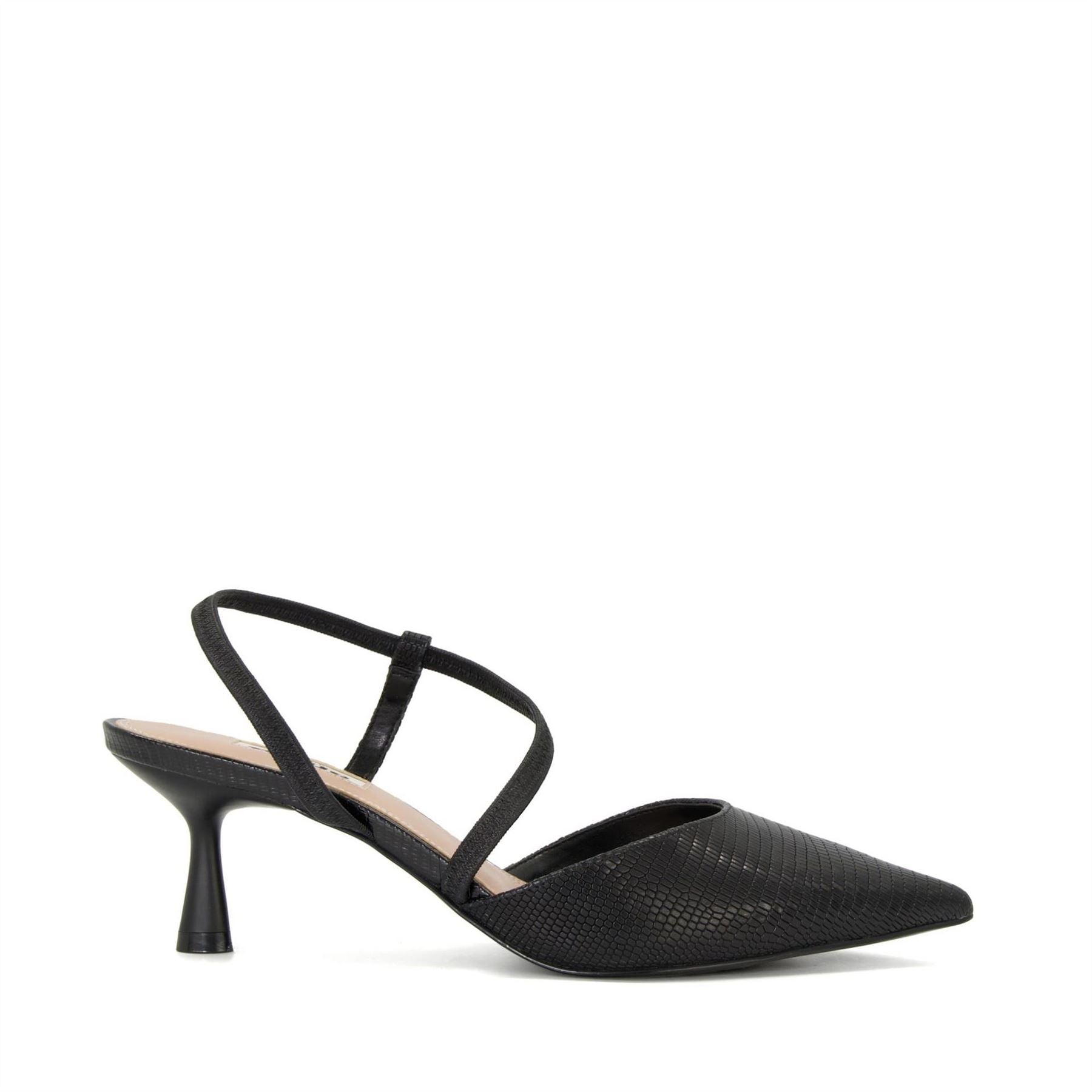 Dune London Textured Leather High Heel Court Shoes