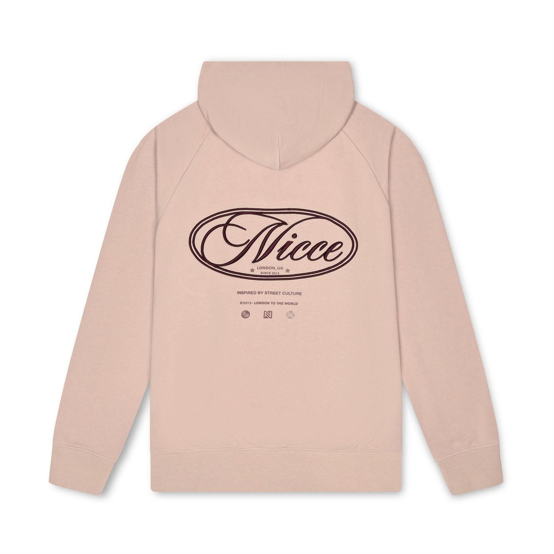 Nicce Hooded Neck Raglan Sleeve Sweatshirt