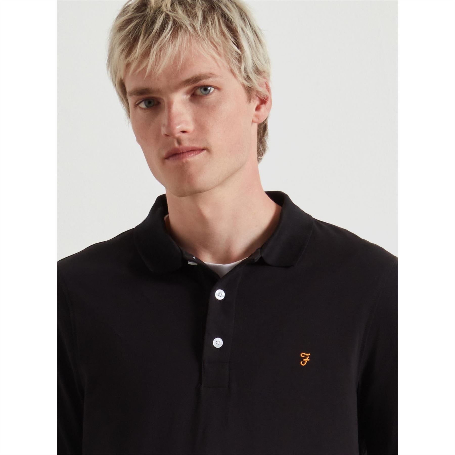 Farah Long Sleeve Regular Fit Polo Shirt