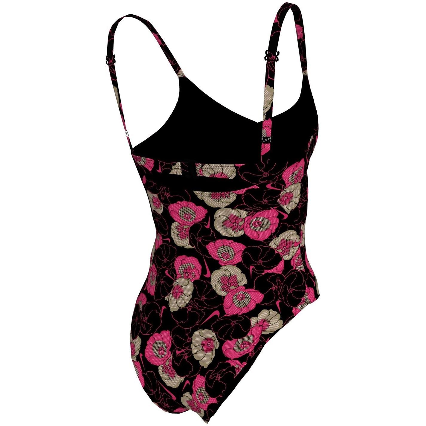 Nike Womens Poppy Floral V Neck One Piece