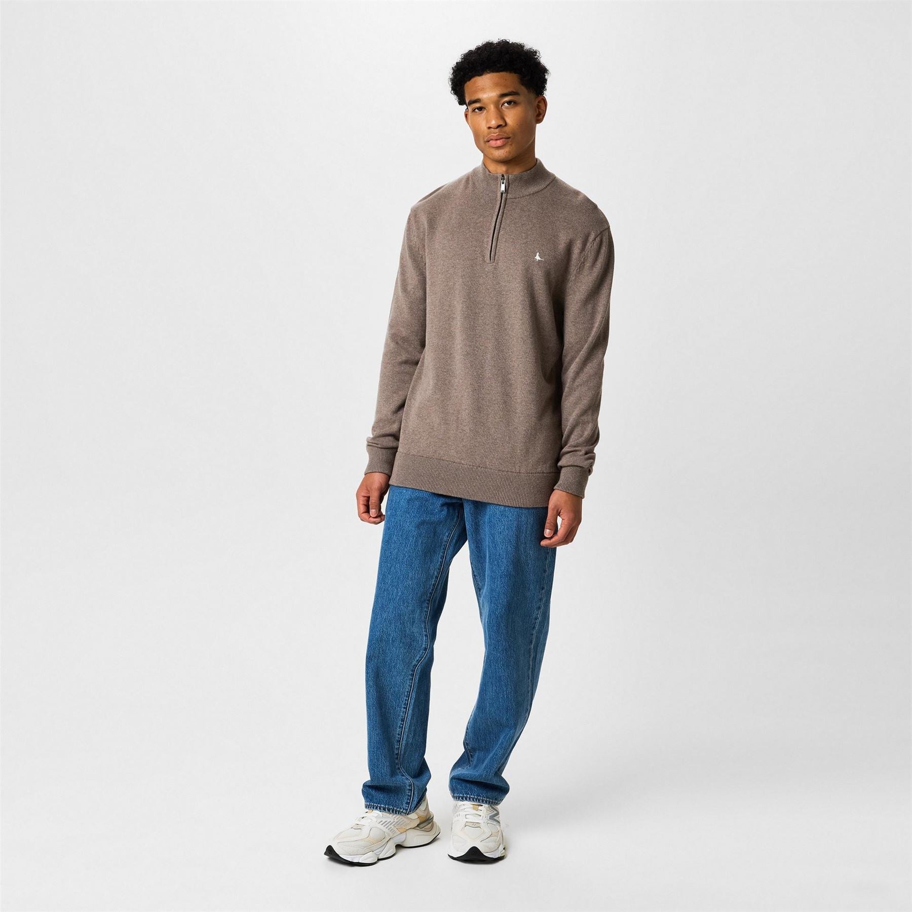 Jack Wills Mens Funnel Neck Half Zip Jumper