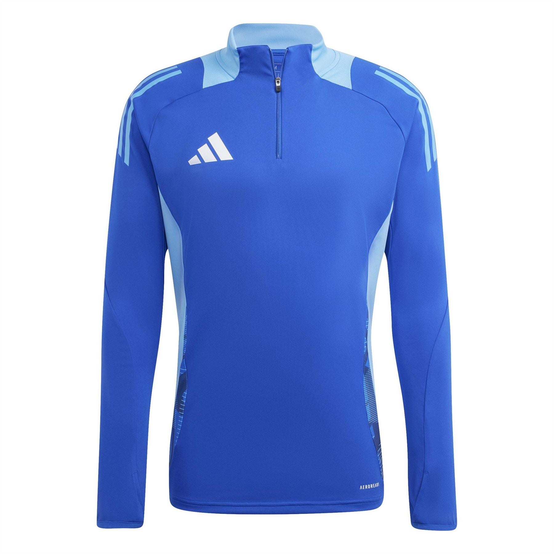 adidas Tiro24 Zip Neck Band Collar Long Sleeve Athletic Top