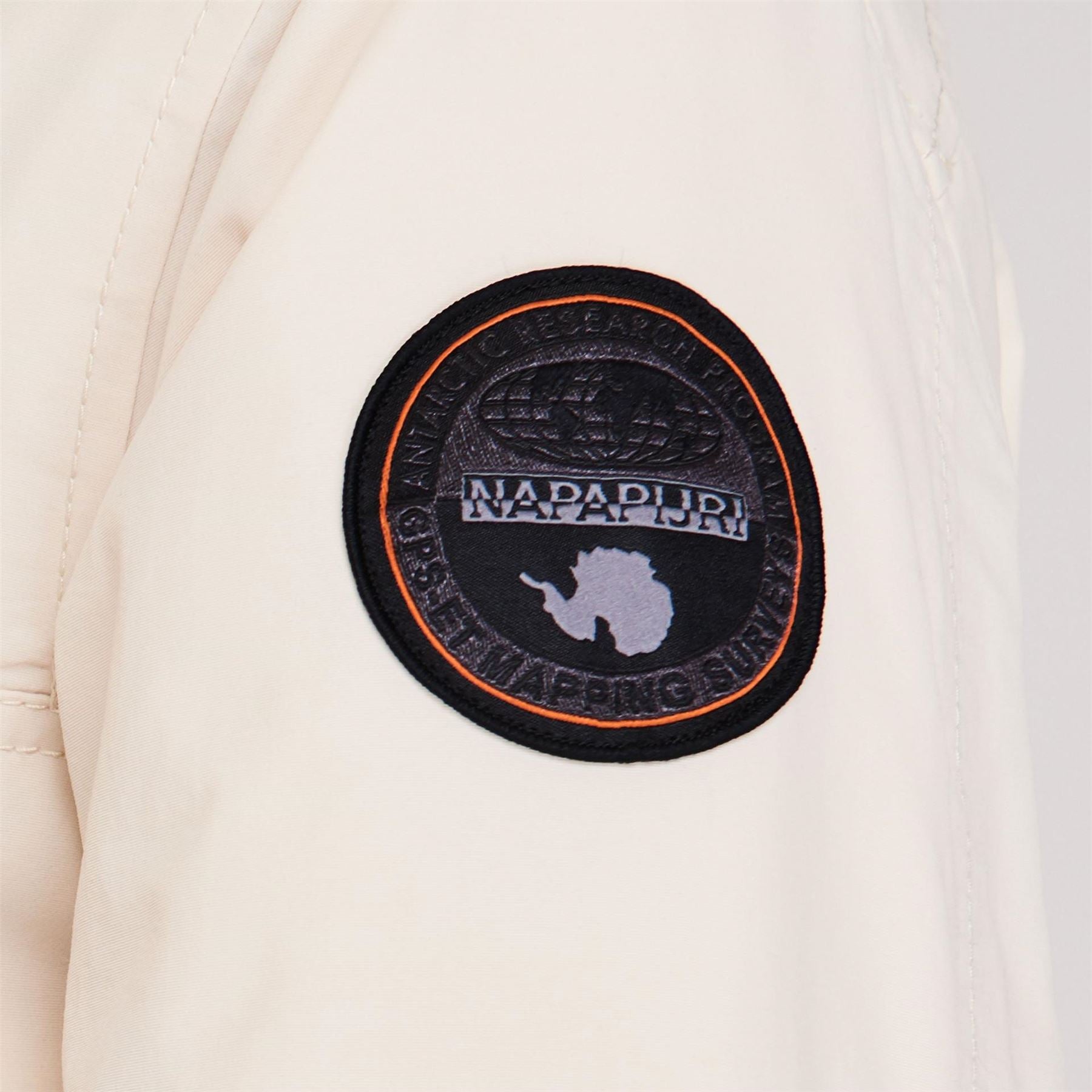 Napapijri Rainforest Water Resistant Hooded Cropped Long Sleeve Rain Anorak